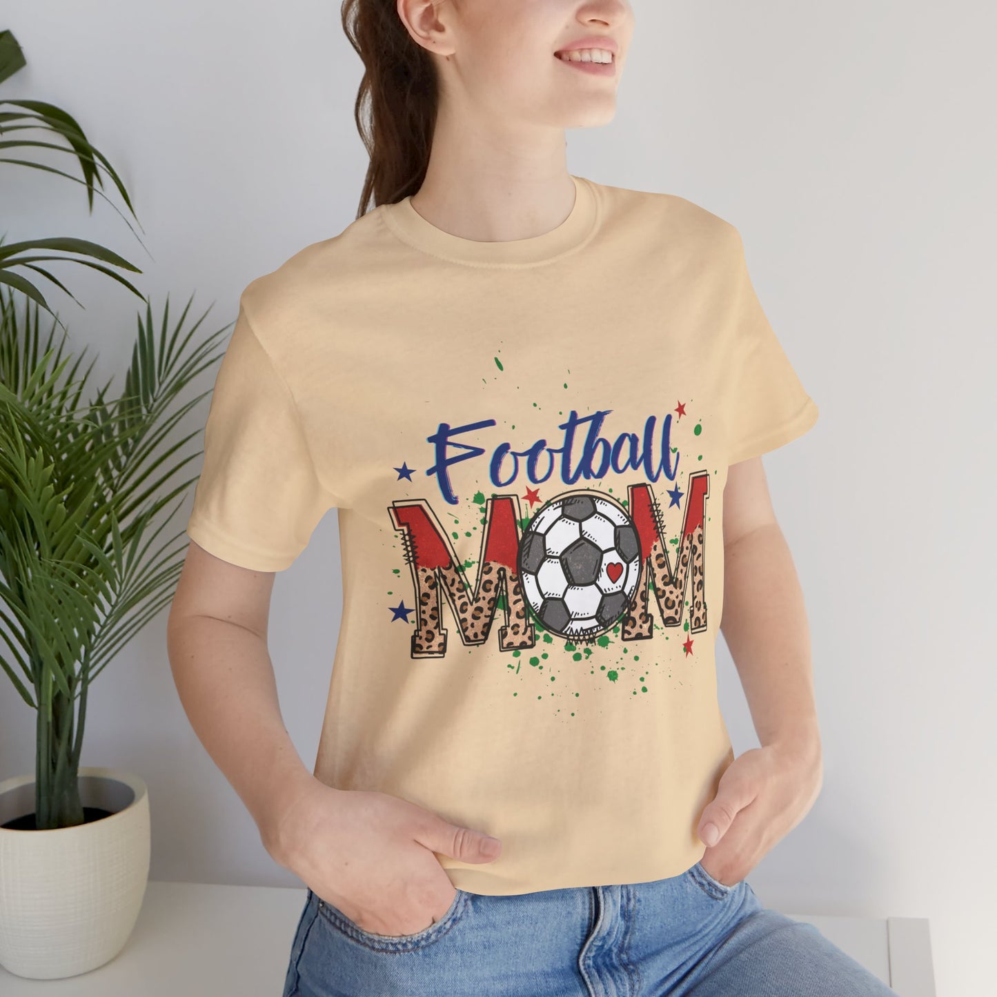 Kixt Short Sleeve Tee  - "Football Mum" Leopard