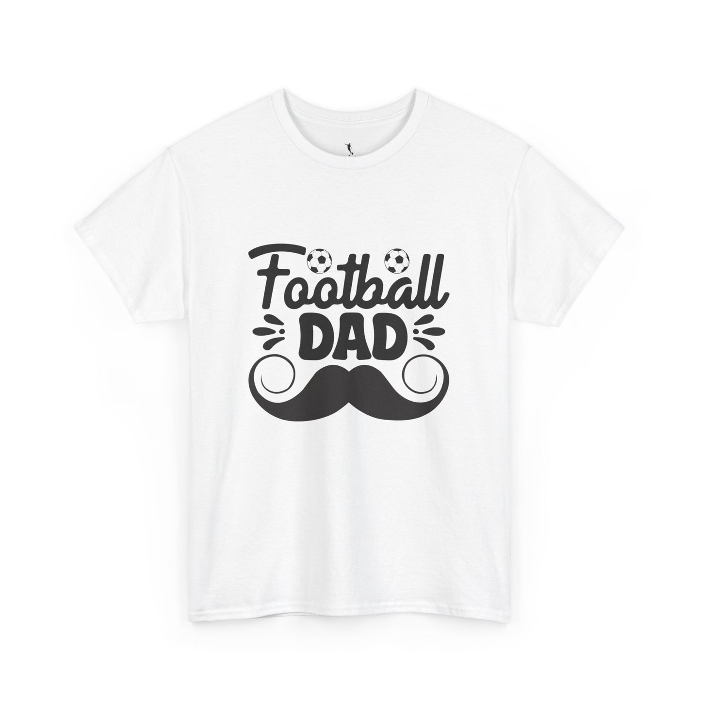 Kixt Heavy Cotton™ Tee - "Moustache Football Dad " T-Shirt