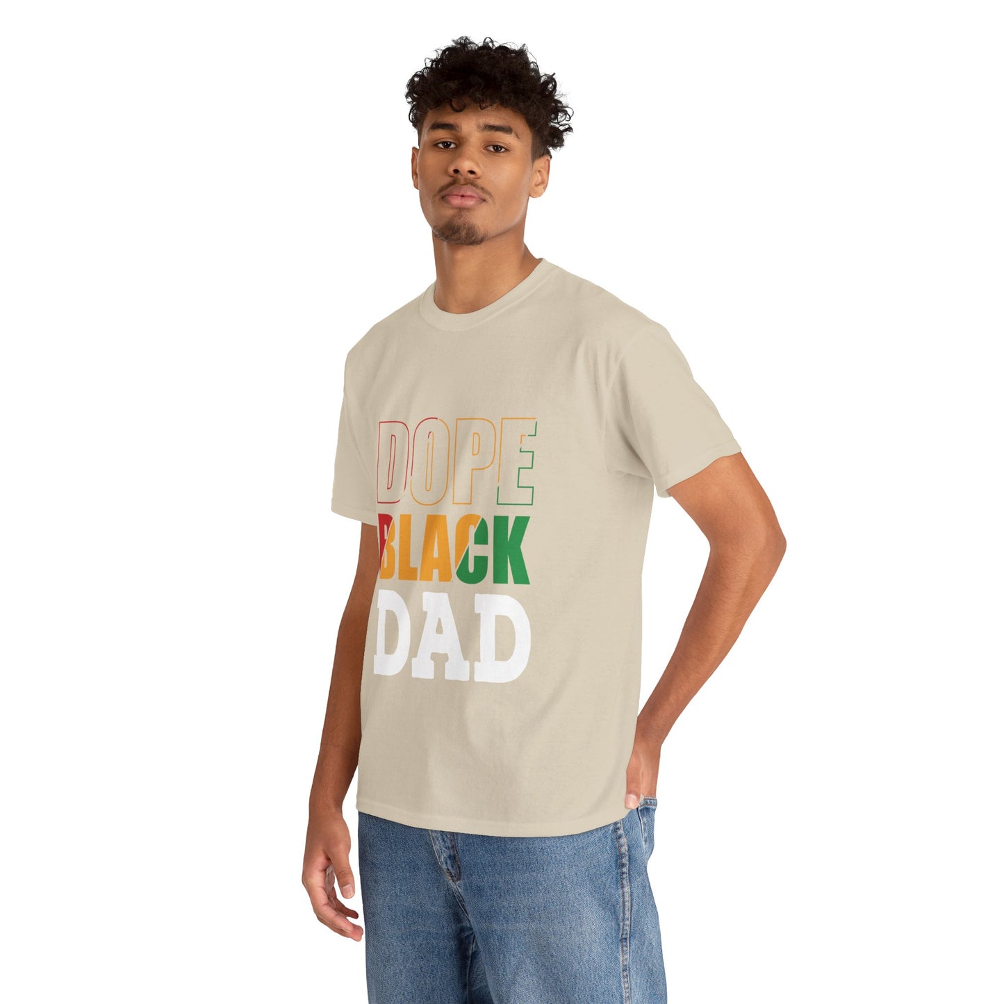 Kixt Heavy Cotton™ Tee - "Dope Black Dad"