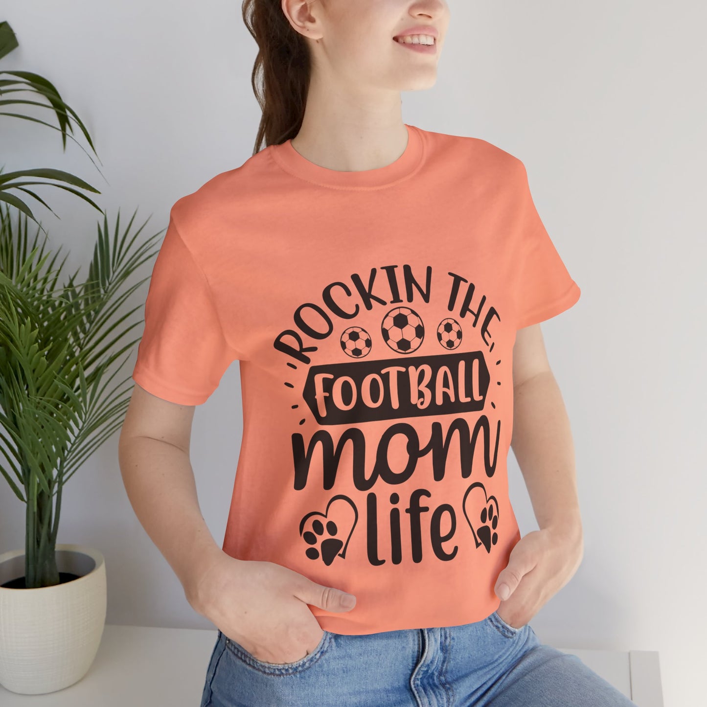 Kixt Short Sleeve Tee  - "Rockin-the-Football-Mom-Life"