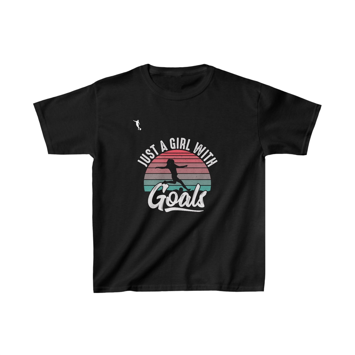 Kixt Girls T-Shirt - "Just a Girl with Goals" - Kids Heavy Cotton™ Tee