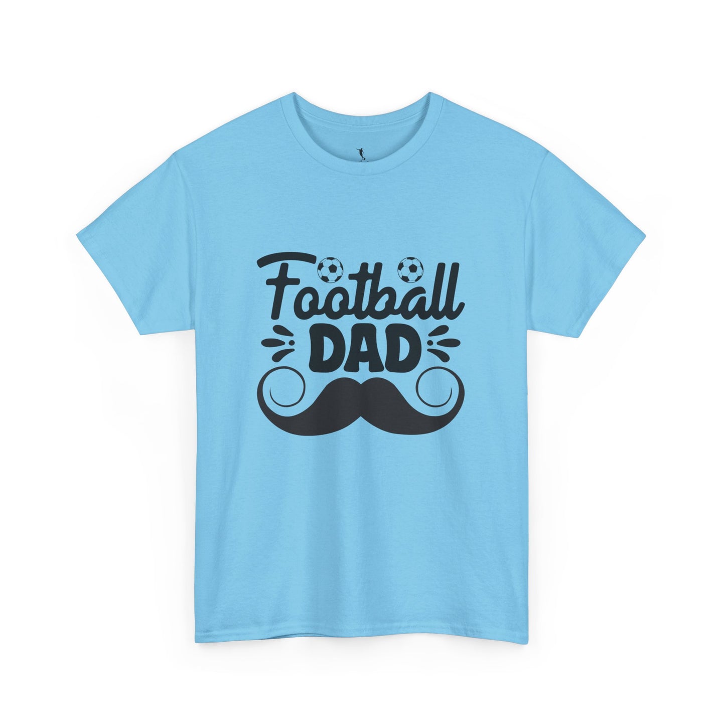 Kixt Heavy Cotton™ Tee - "Moustache Football Dad " T-Shirt