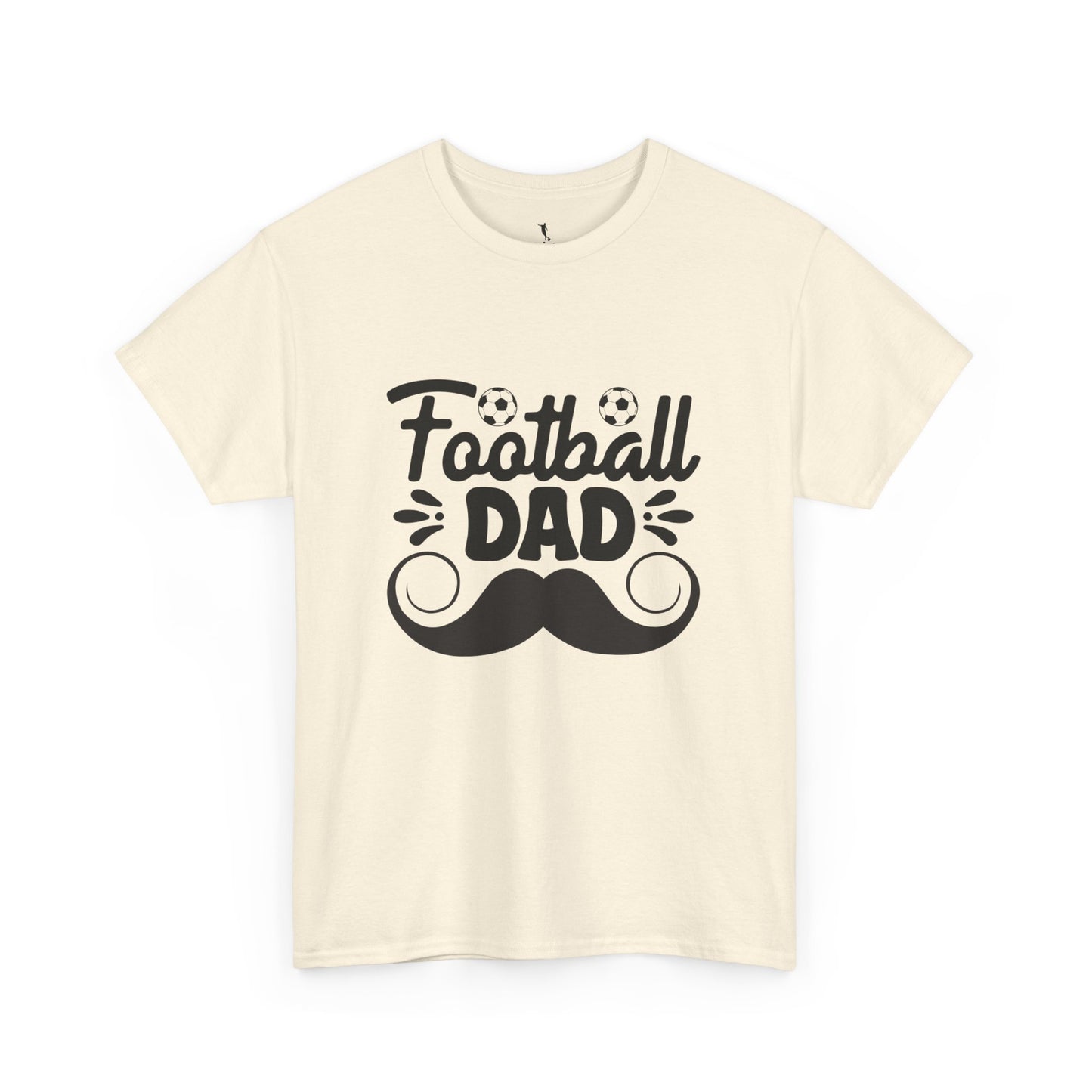 Kixt Heavy Cotton™ Tee - "Moustache Football Dad " T-Shirt