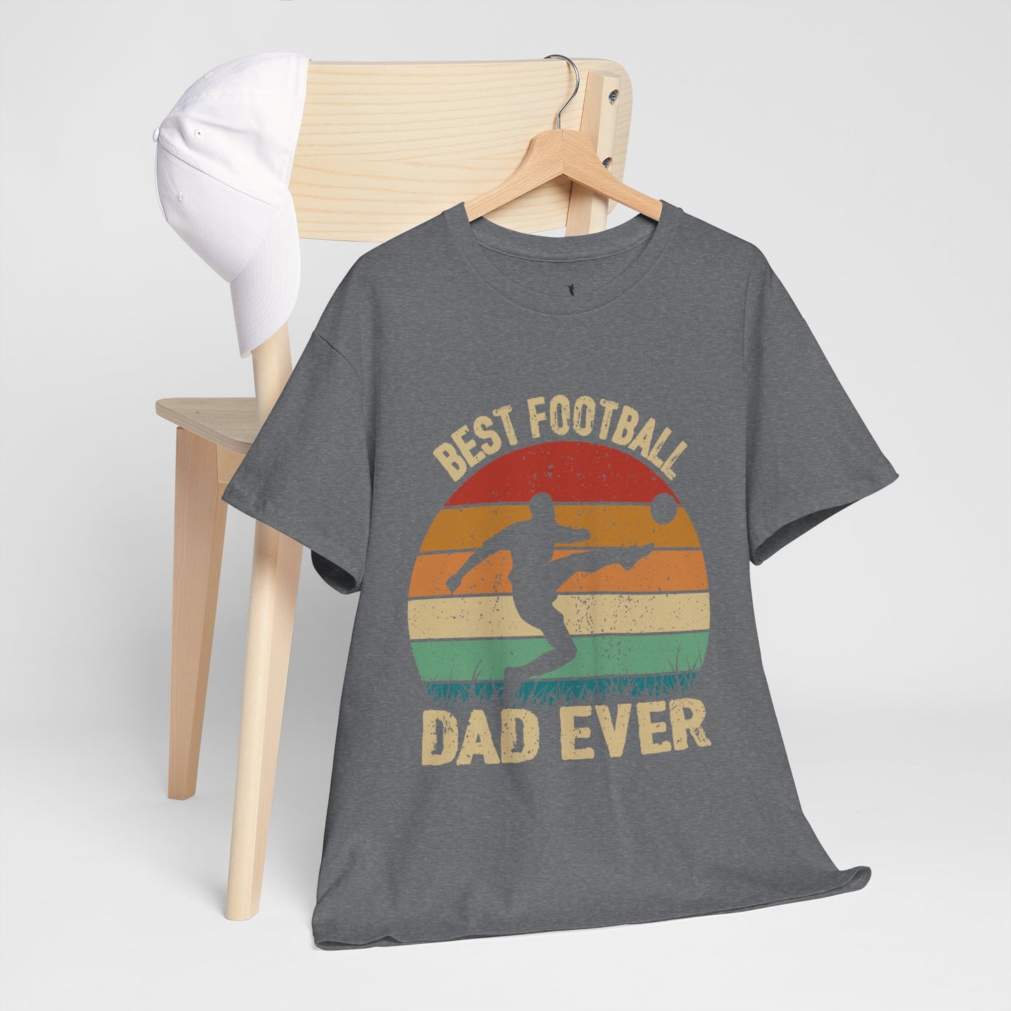 Kixt Heavy Cotton™ Tee - "Best Football Dad Ever" T-Shirt