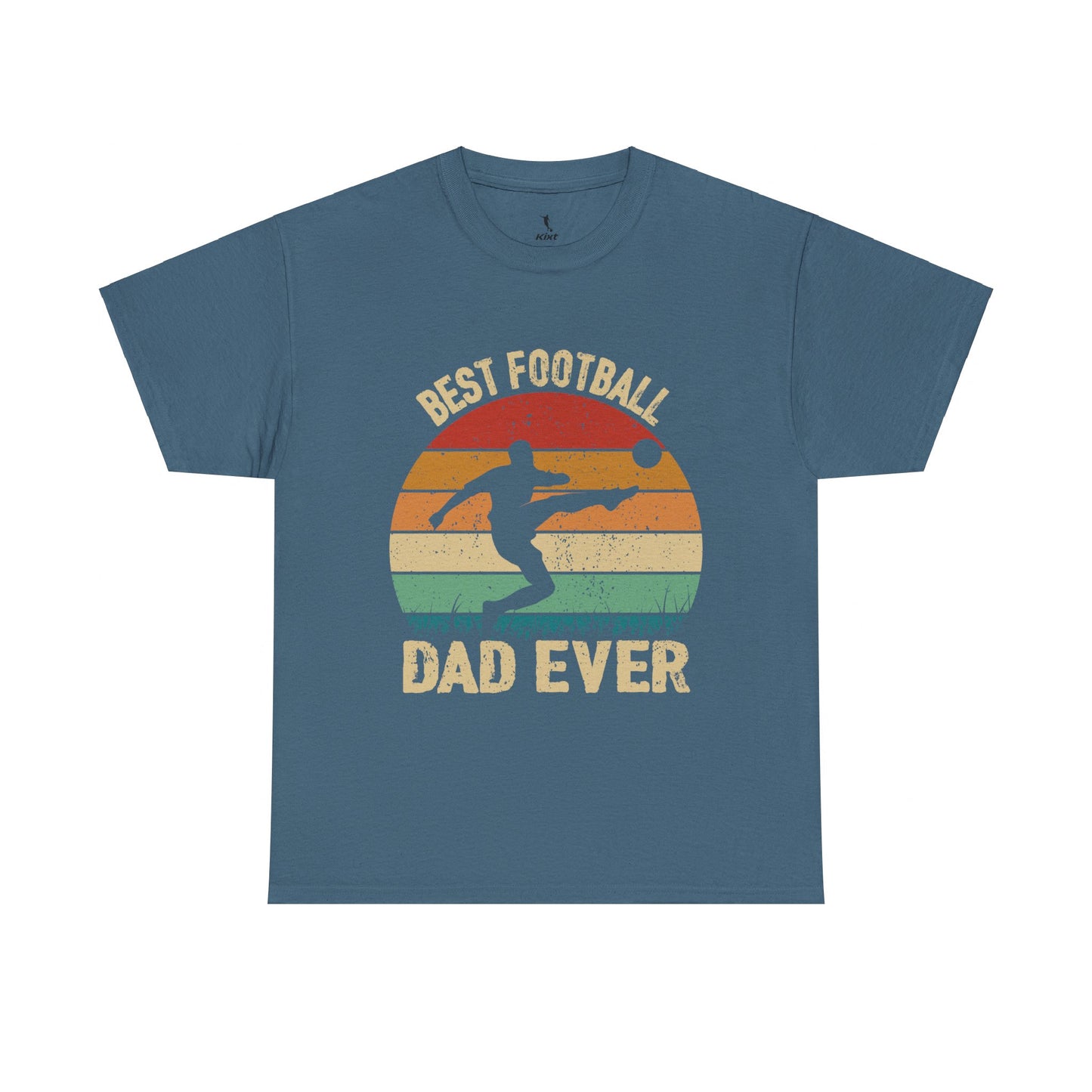 Kixt Heavy Cotton™ Tee - "Best Football Dad Ever" T-Shirt