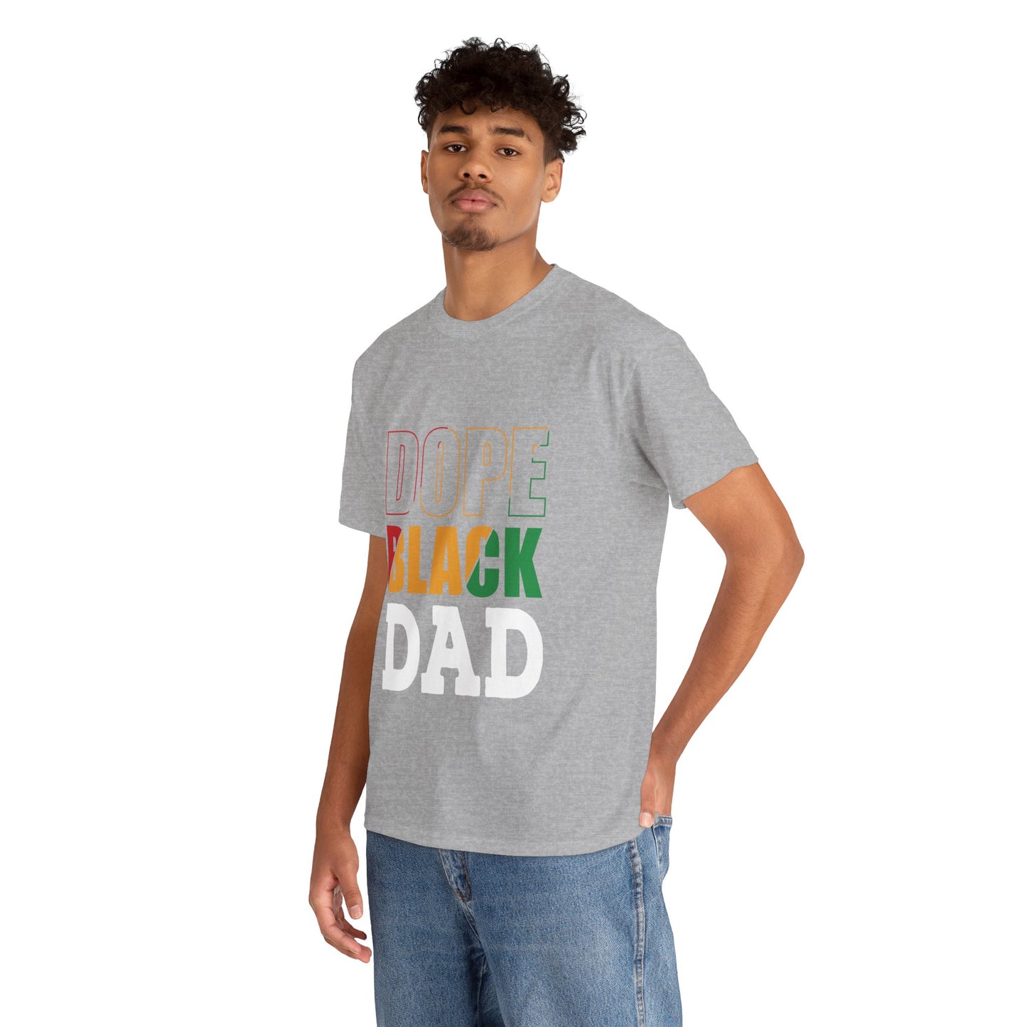 Kixt Heavy Cotton™ Tee - "Dope Black Dad"