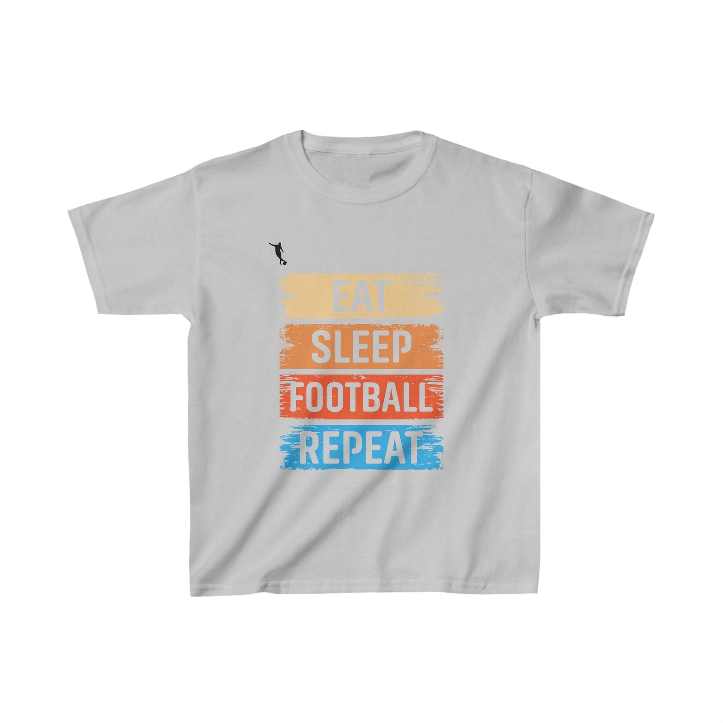 Kixt Kids T-Shirt - "Eat Sleep Football Repeat" - Heavy Cotton™ Tee