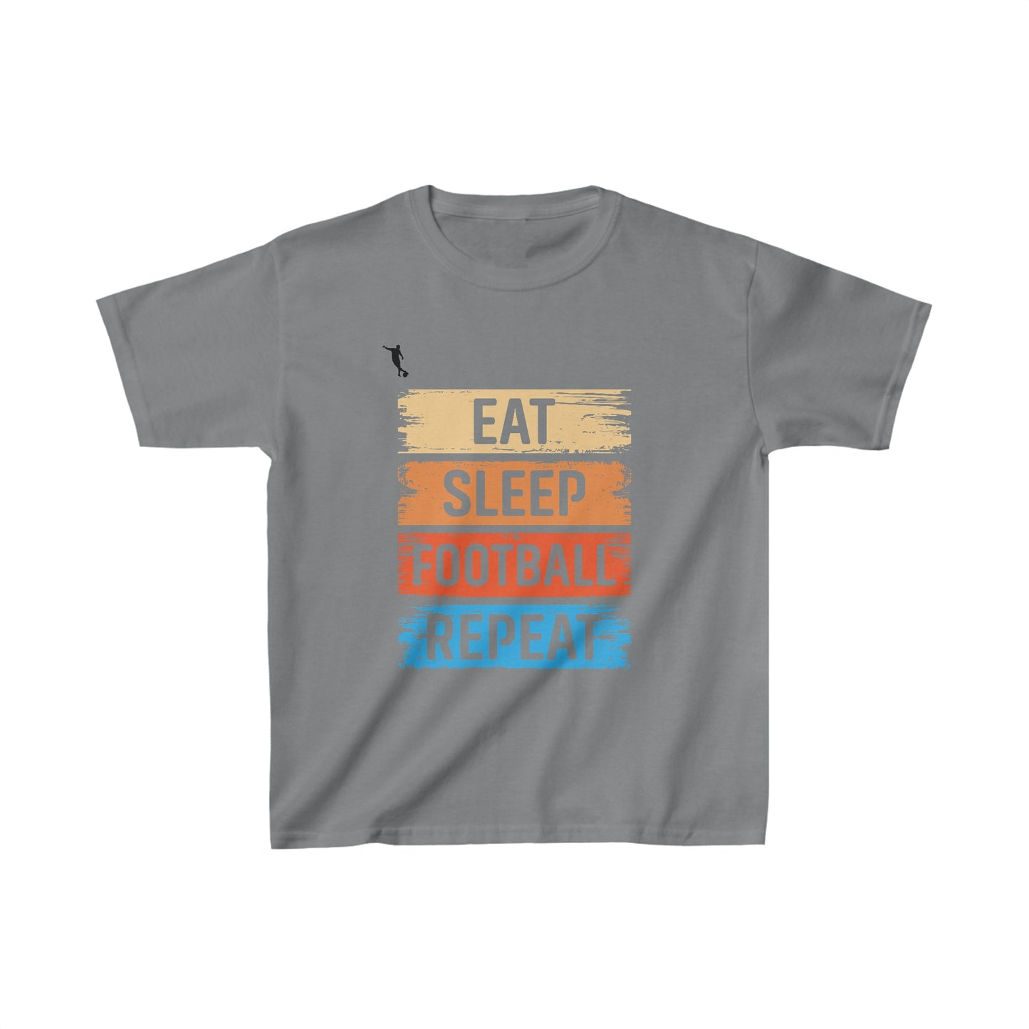 Kixt Kids T-Shirt - "Eat Sleep Football Repeat" - Heavy Cotton™ Tee