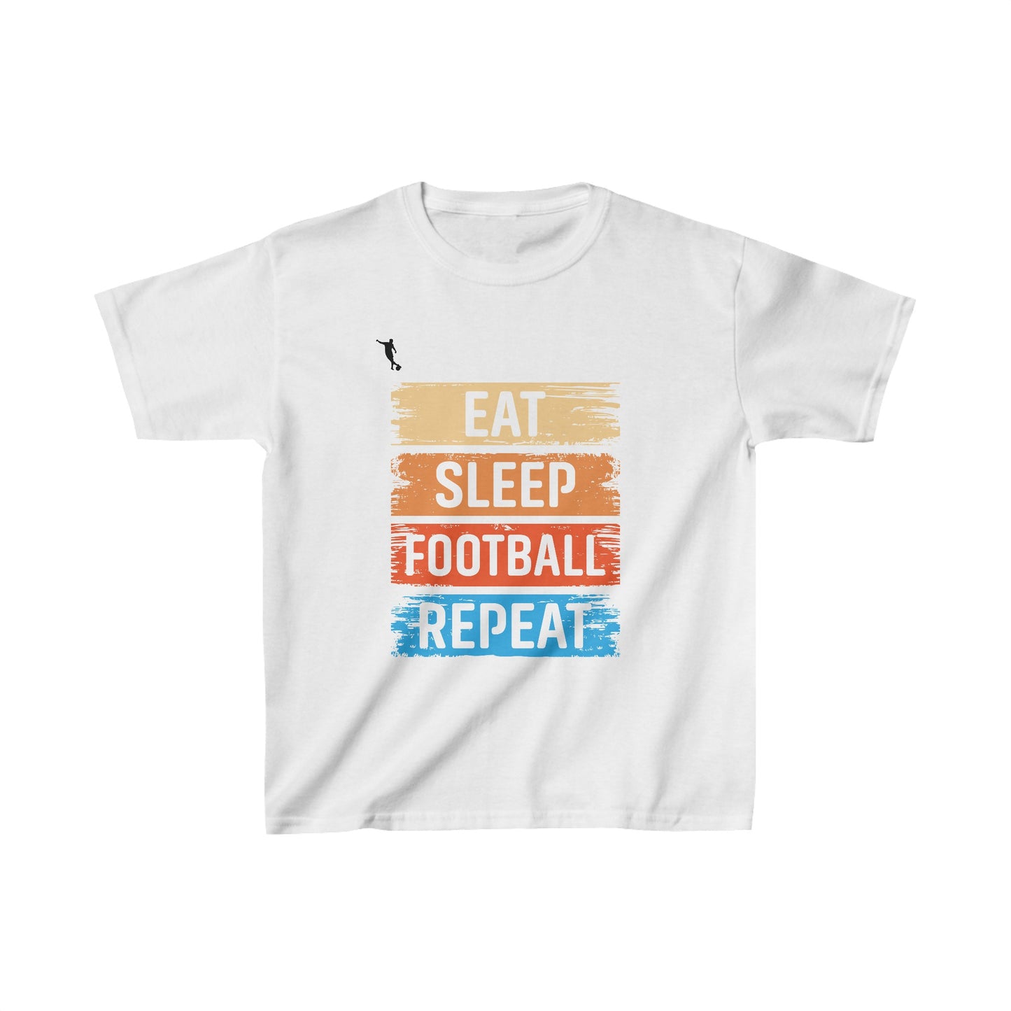 Kixt Kids T-Shirt - "Eat Sleep Football Repeat" - Heavy Cotton™ Tee