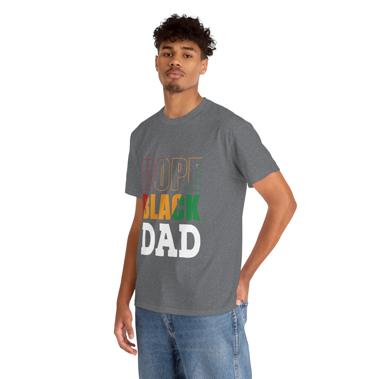 Kixt Heavy Cotton™ Tee - "Dope Black Dad"