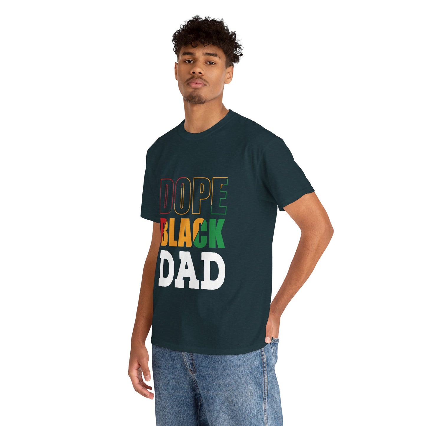 Kixt Heavy Cotton™ Tee - "Dope Black Dad"