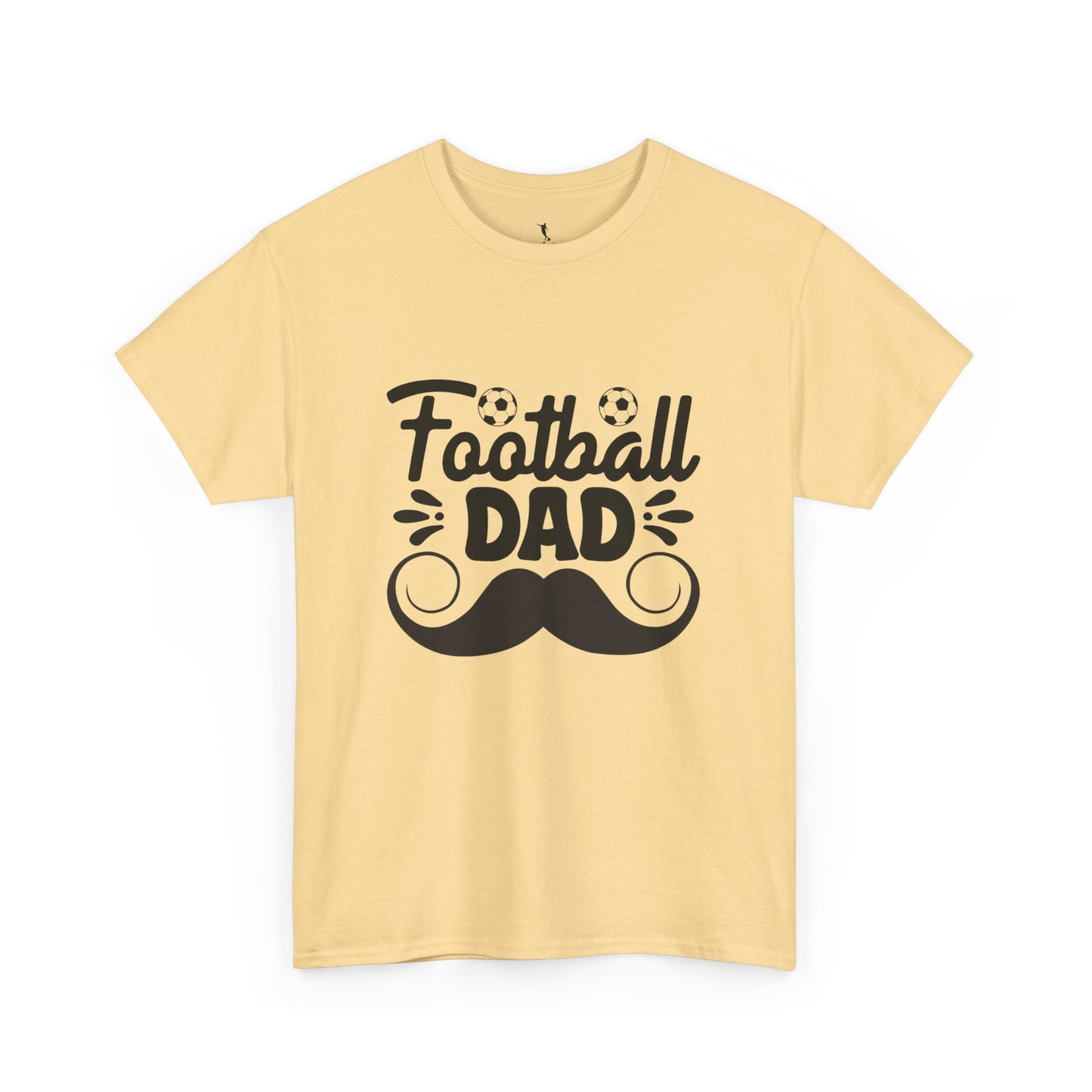 Kixt Heavy Cotton™ Tee - "Moustache Football Dad " T-Shirt