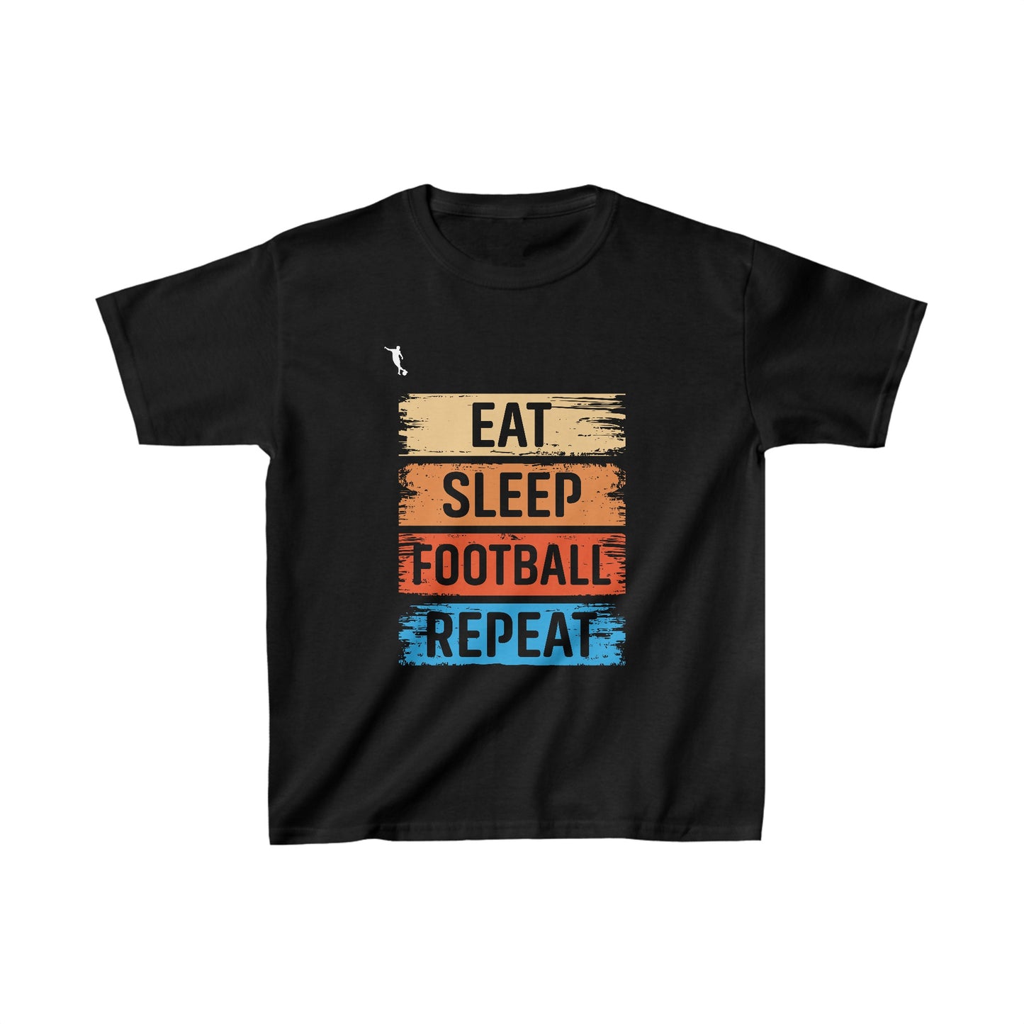 Kixt Kids T-Shirt - "Eat Sleep Football Repeat" - Heavy Cotton™ Tee