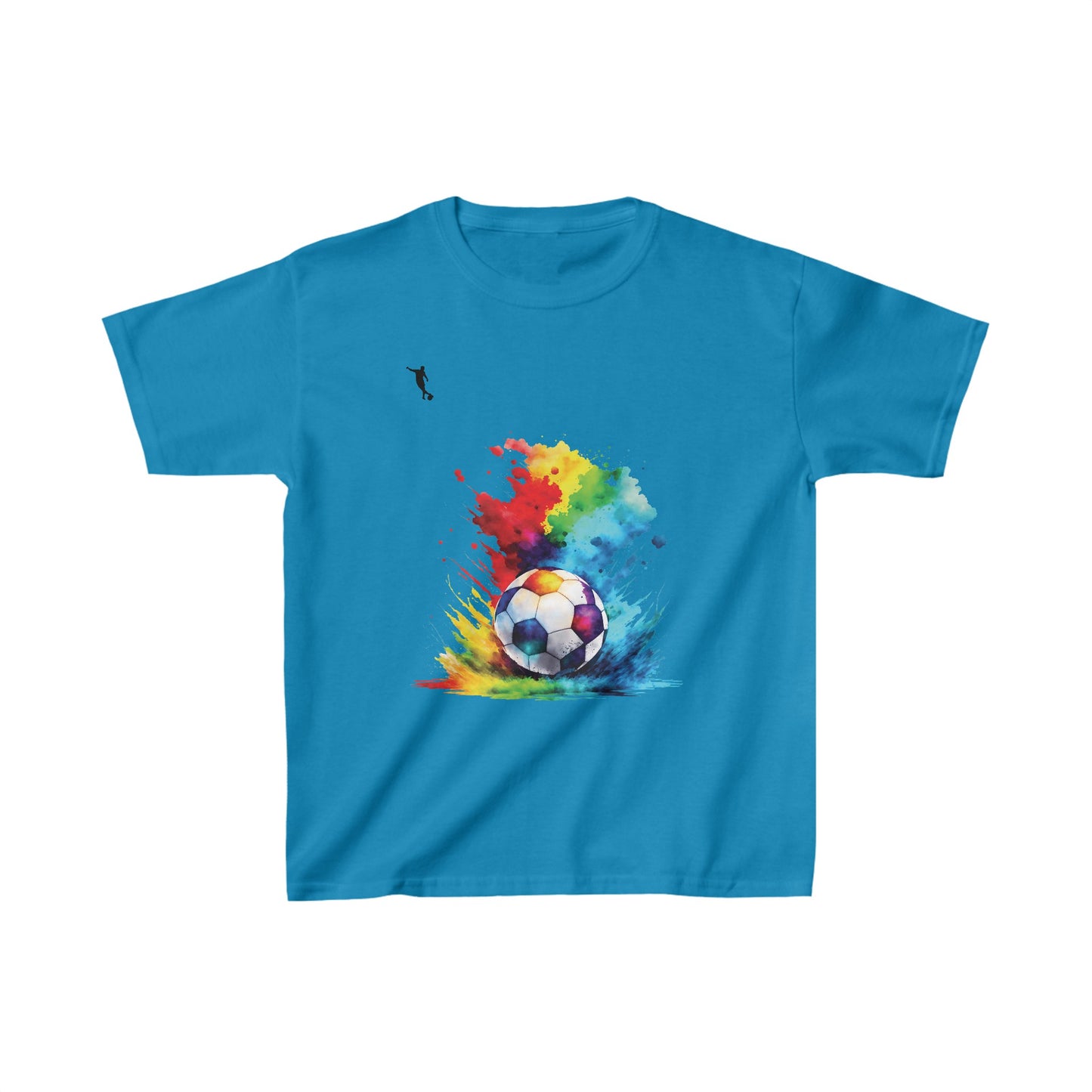 Kixt Kids T-Shirt - Football Colour Splash - Heavy Cotton™ Tee