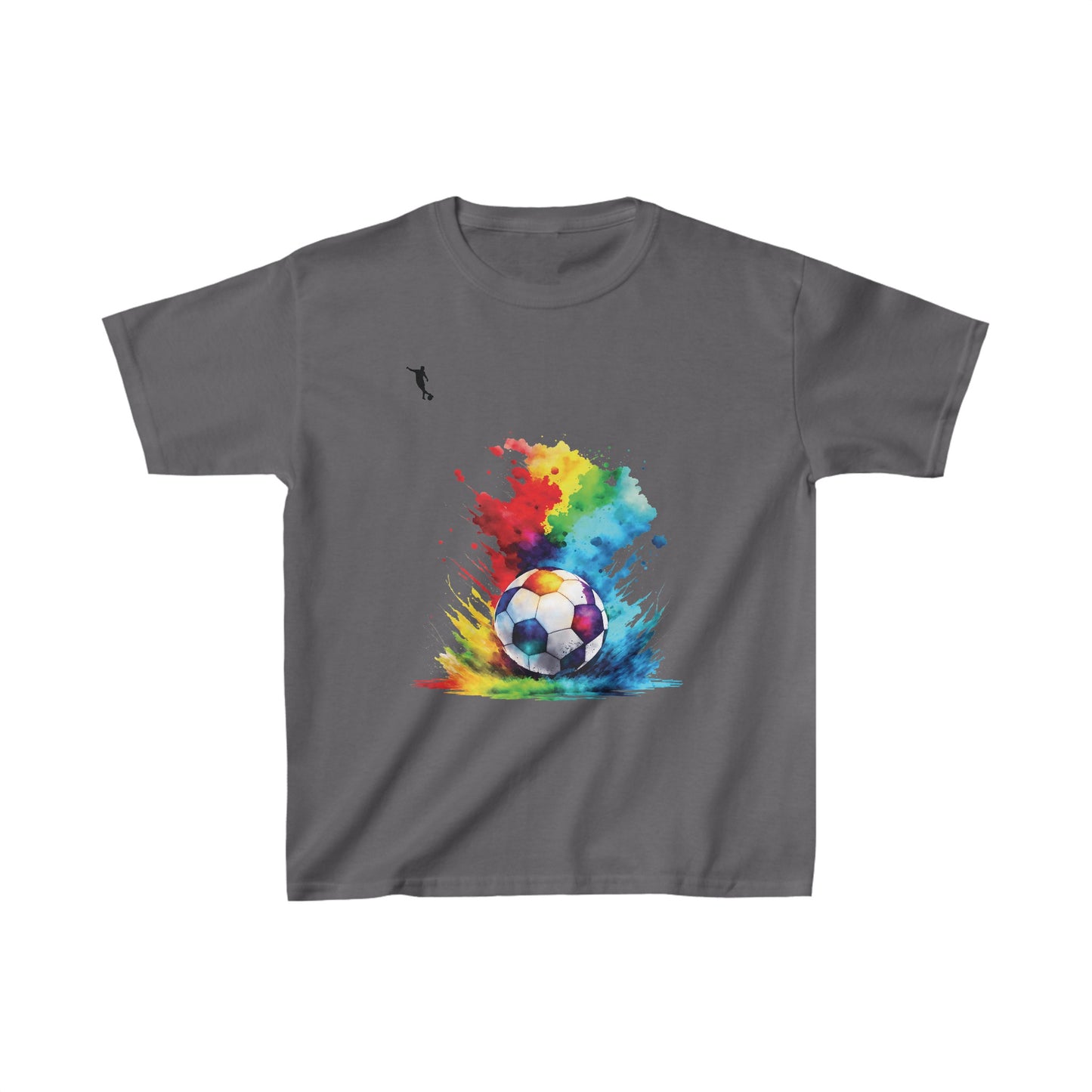 Kixt Kids T-Shirt - Football Colour Splash - Heavy Cotton™ Tee