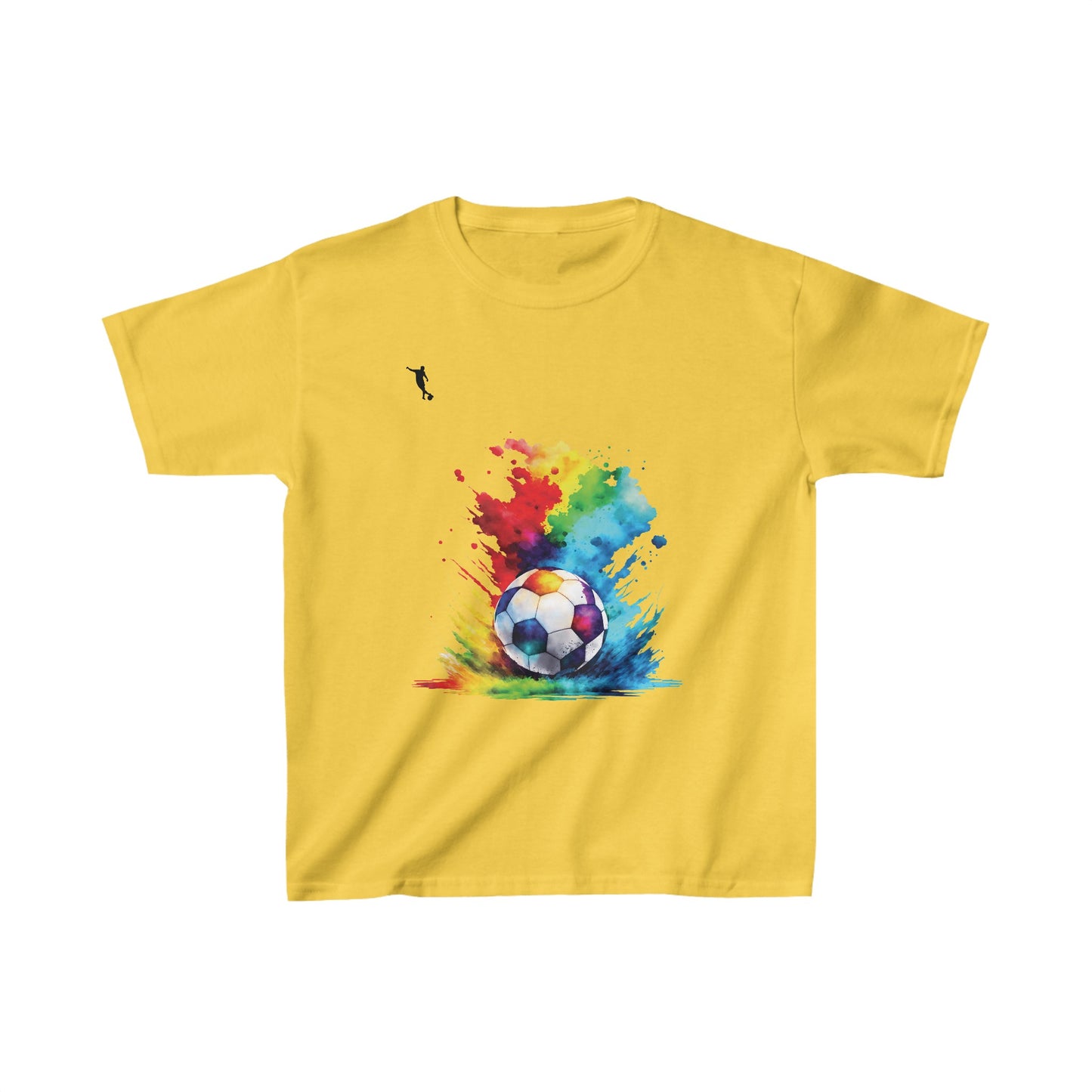 Kixt Kids T-Shirt - Football Colour Splash - Heavy Cotton™ Tee