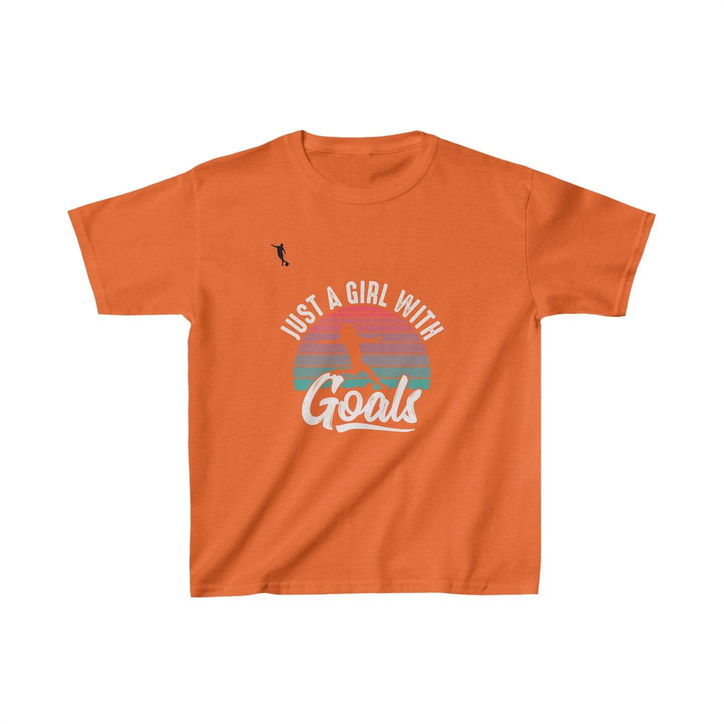 Kixt Girls T-Shirt - "Just a Girl with Goals" - Kids Heavy Cotton™ Tee