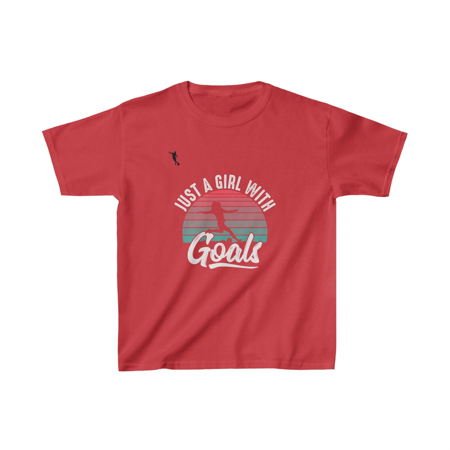 Kixt Girls T-Shirt - "Just a Girl with Goals" - Kids Heavy Cotton™ Tee