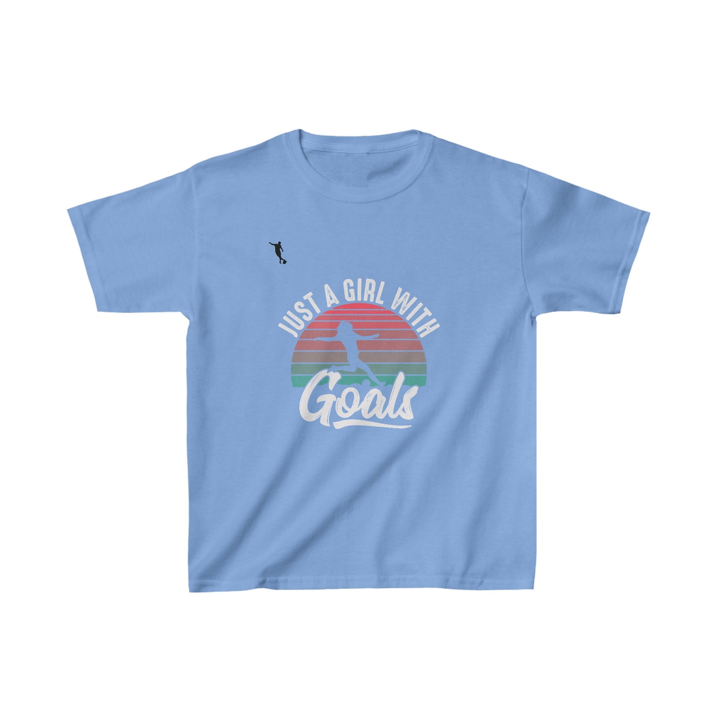 Kixt Girls T-Shirt - "Just a Girl with Goals" - Kids Heavy Cotton™ Tee