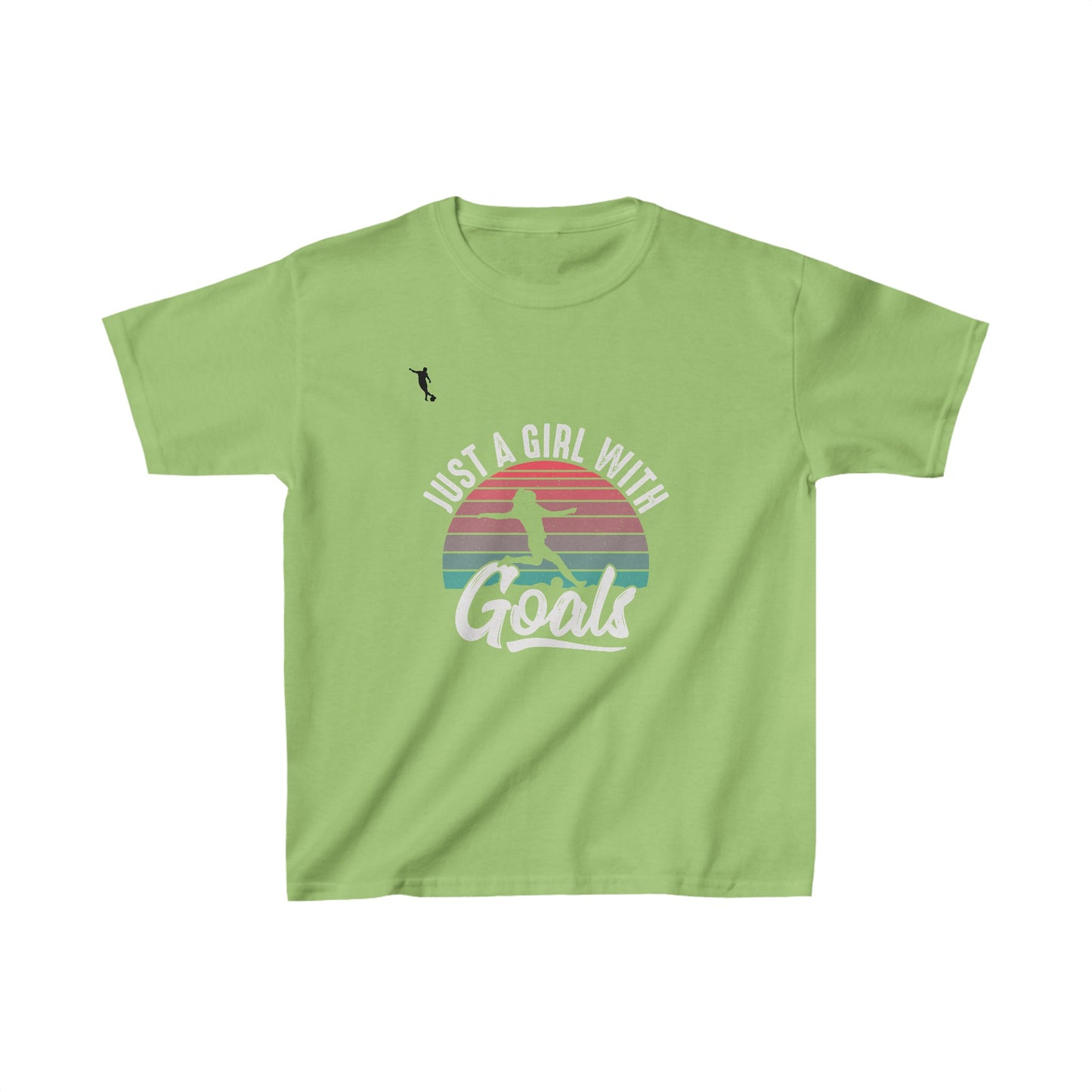 Kixt Girls T-Shirt - "Just a Girl with Goals" - Kids Heavy Cotton™ Tee