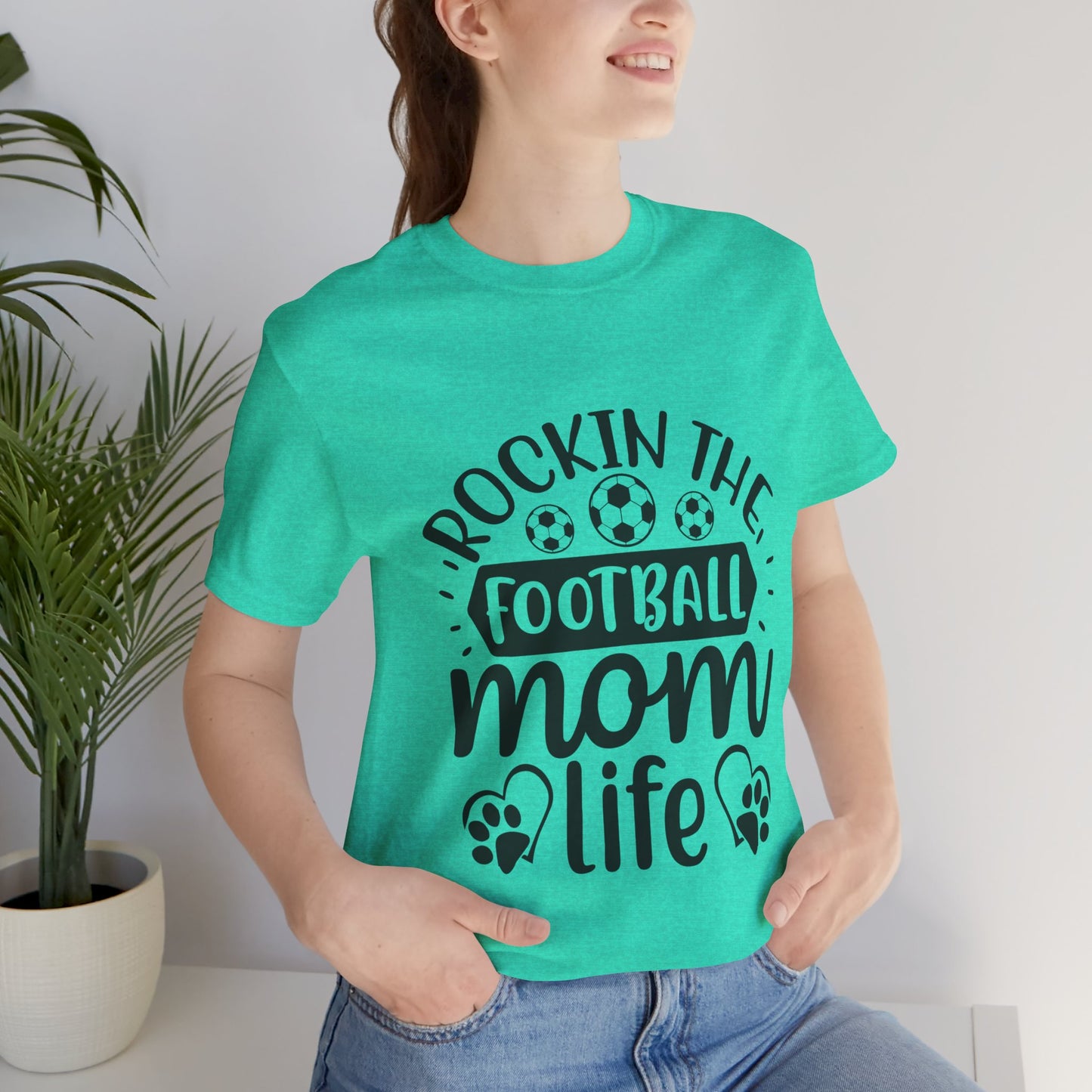 Kixt Short Sleeve Tee  - "Rockin-the-Football-Mom-Life"