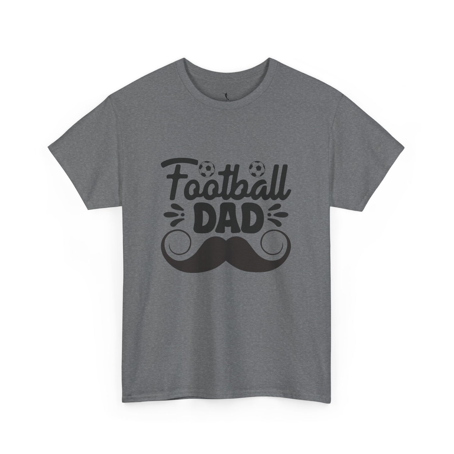 Kixt Heavy Cotton™ Tee - "Moustache Football Dad " T-Shirt