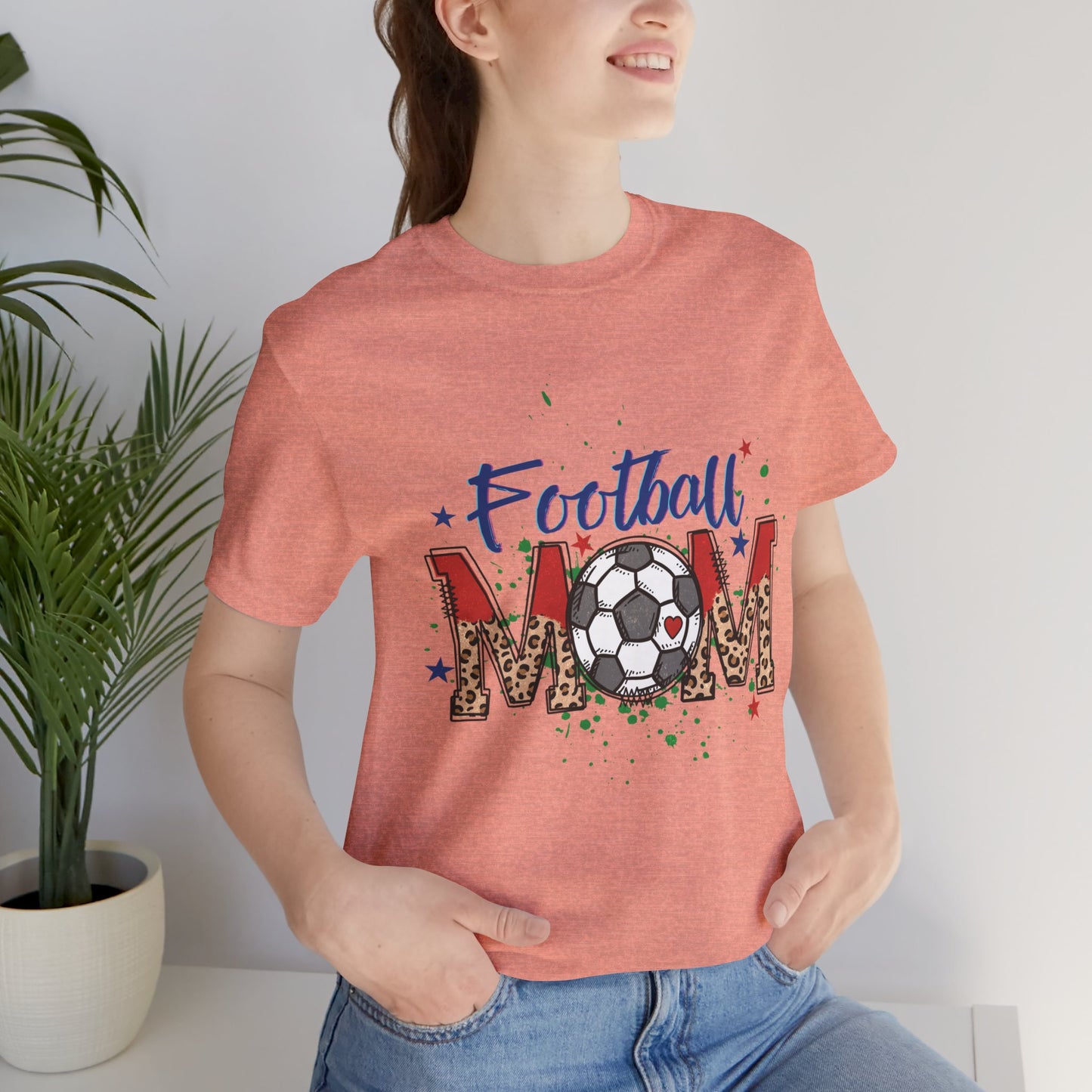 Kixt Short Sleeve Tee  - "Football Mum" Leopard