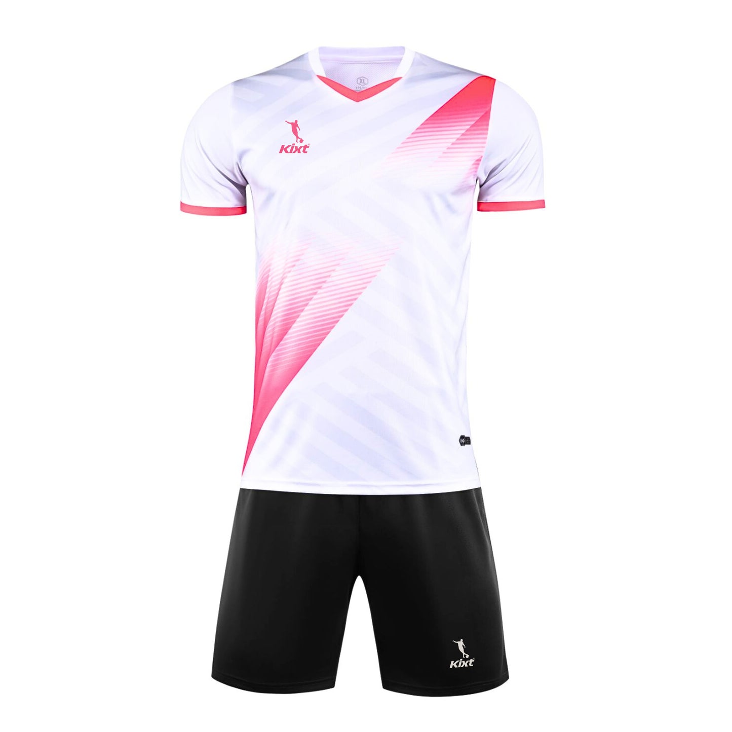 Kids Football Kits M8620 [WHITE/Pink] - Boys/Girls Football Kits (Jersey & Shorts)