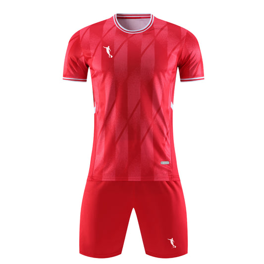 Kids Football Training Kits 8104 [RED] -  Boys/Girls Football Kits (Jersey & Shorts)