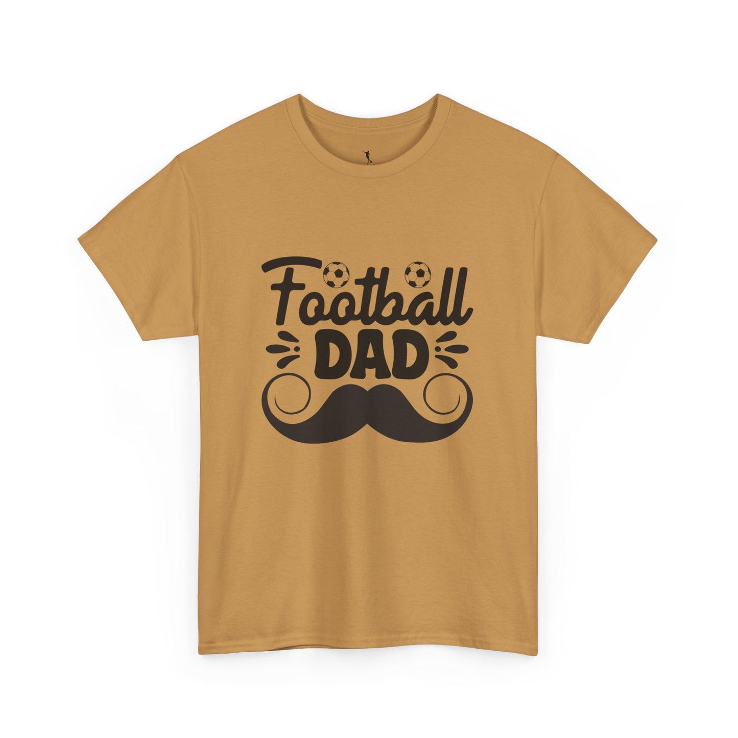 Kixt Heavy Cotton™ Tee - "Moustache Football Dad " T-Shirt