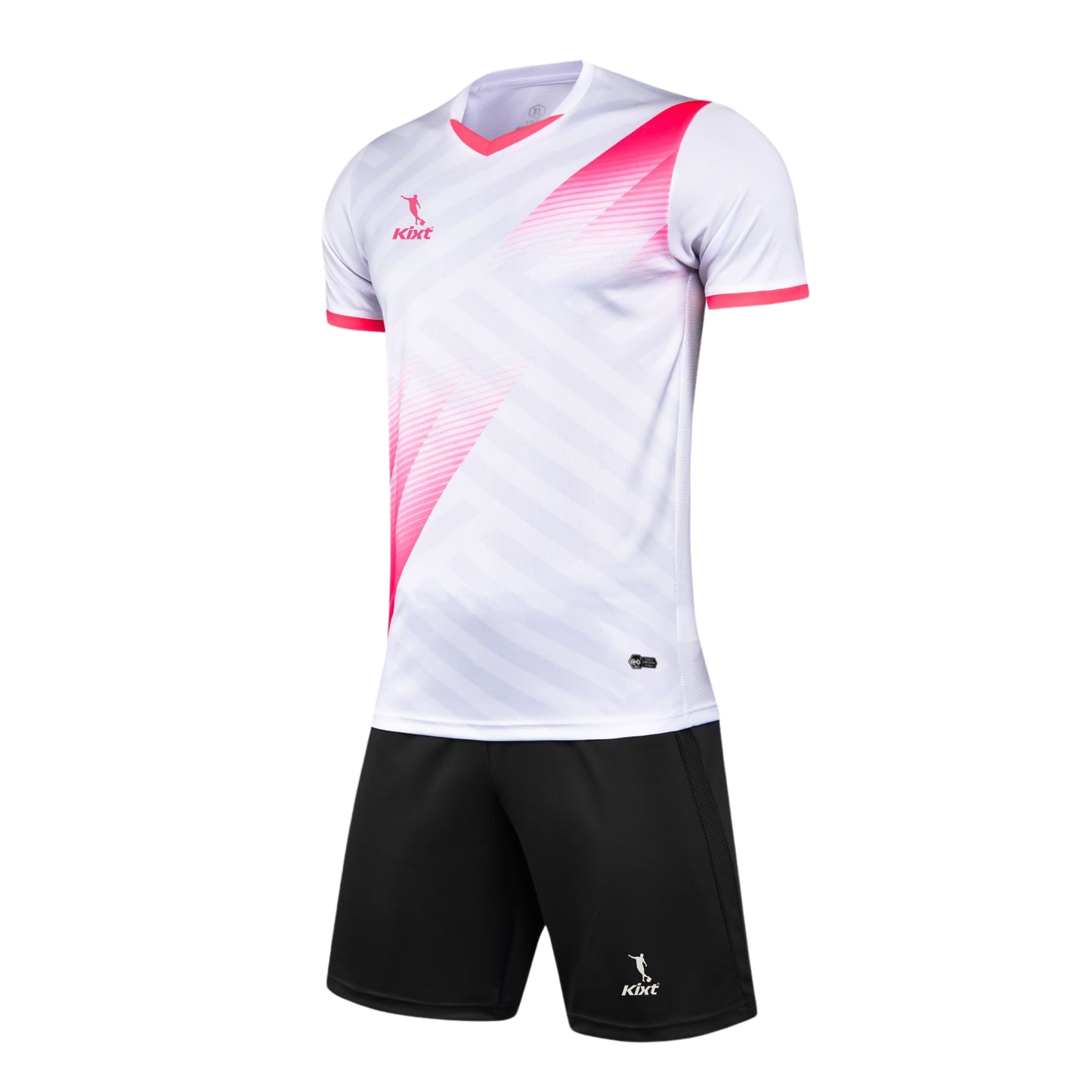 Kids Football Kits M8620 [WHITE/Pink] - Boys/Girls Football Kits (Jersey & Shorts)