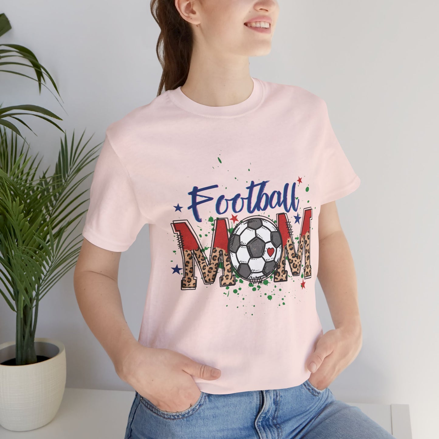 Kixt Short Sleeve Tee  - "Football Mum" Leopard