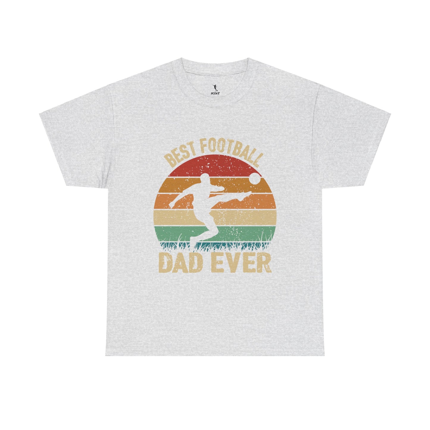 Kixt Heavy Cotton™ Tee - "Best Football Dad Ever" T-Shirt