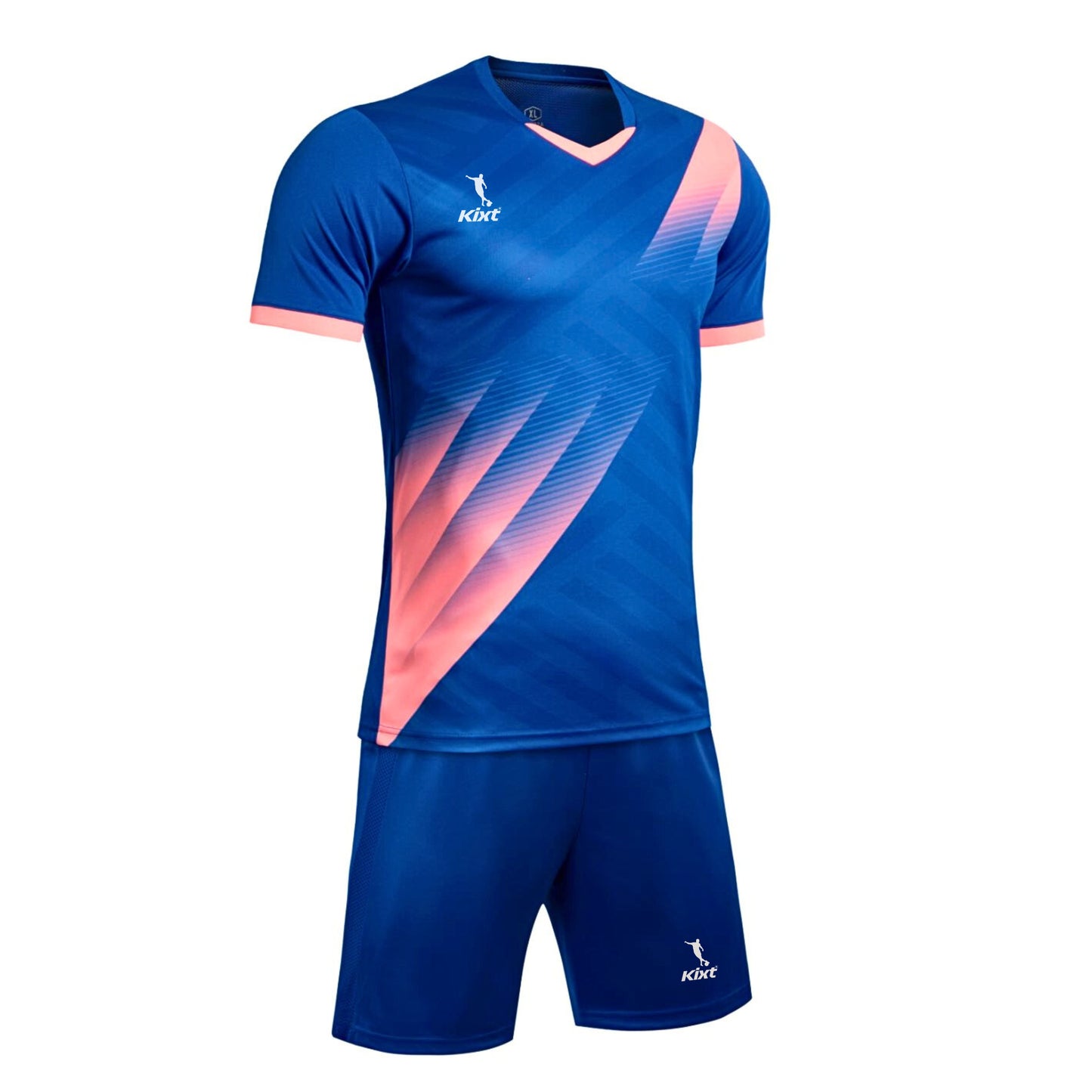 Kids Football Kits M8620 [NAVY/Pink] - Boys/Girls Football Kits (Jersey & Shorts)