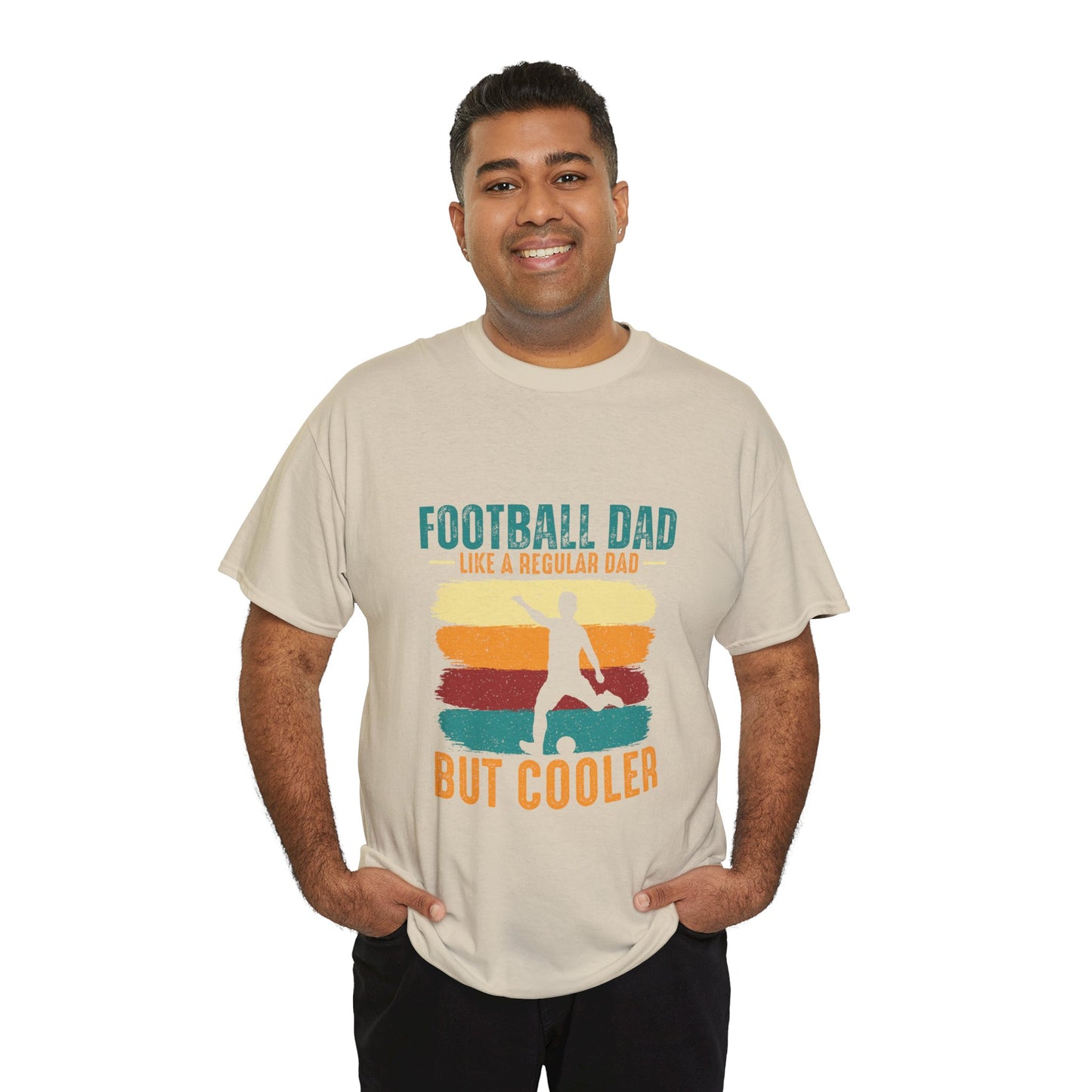 Kixt Heavy Cotton™ Tee - "Football Dad, Like a Regular Dad but Cooler"