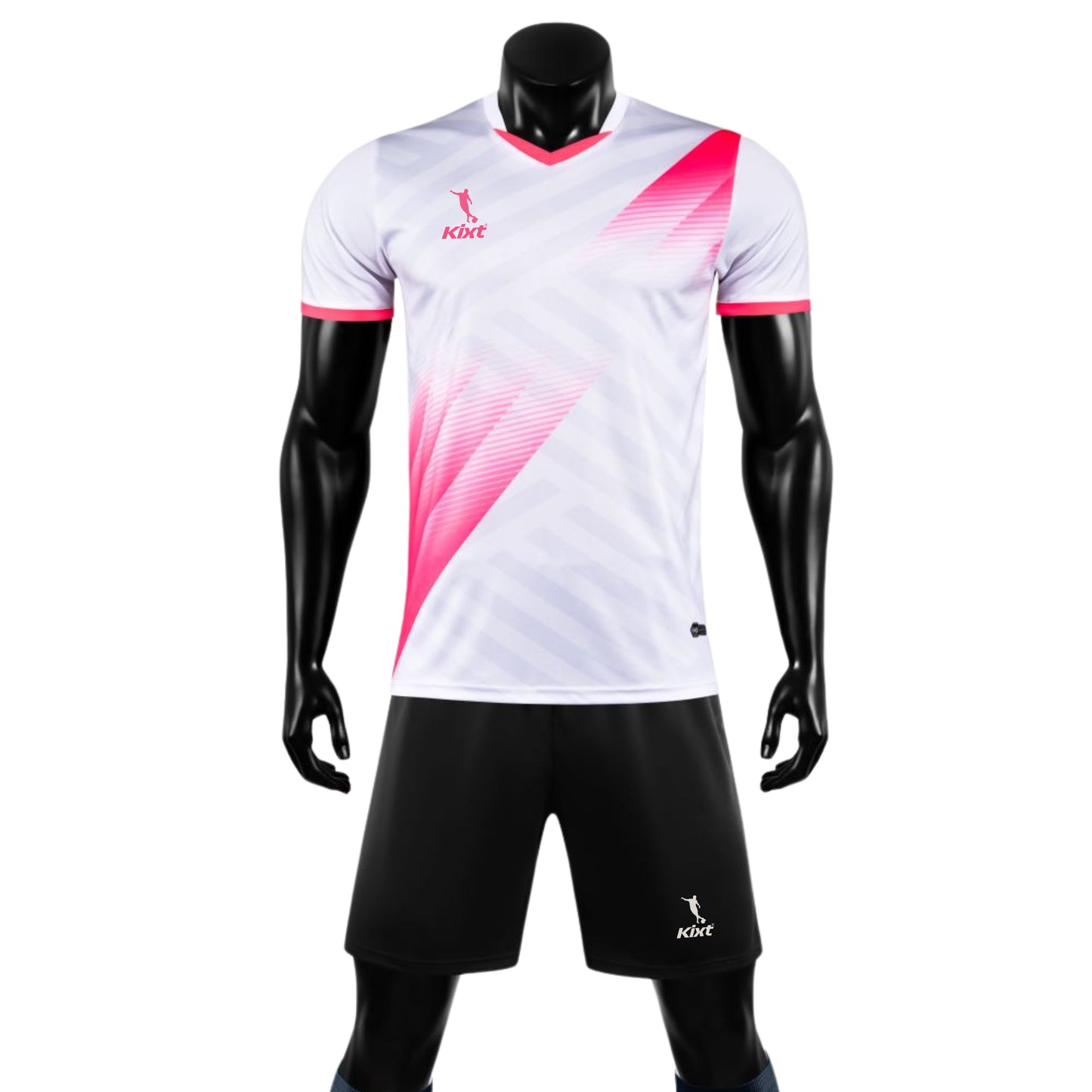 Kids Football Kits M8620 [WHITE/Pink] - Boys/Girls Football Kits (Jersey & Shorts)