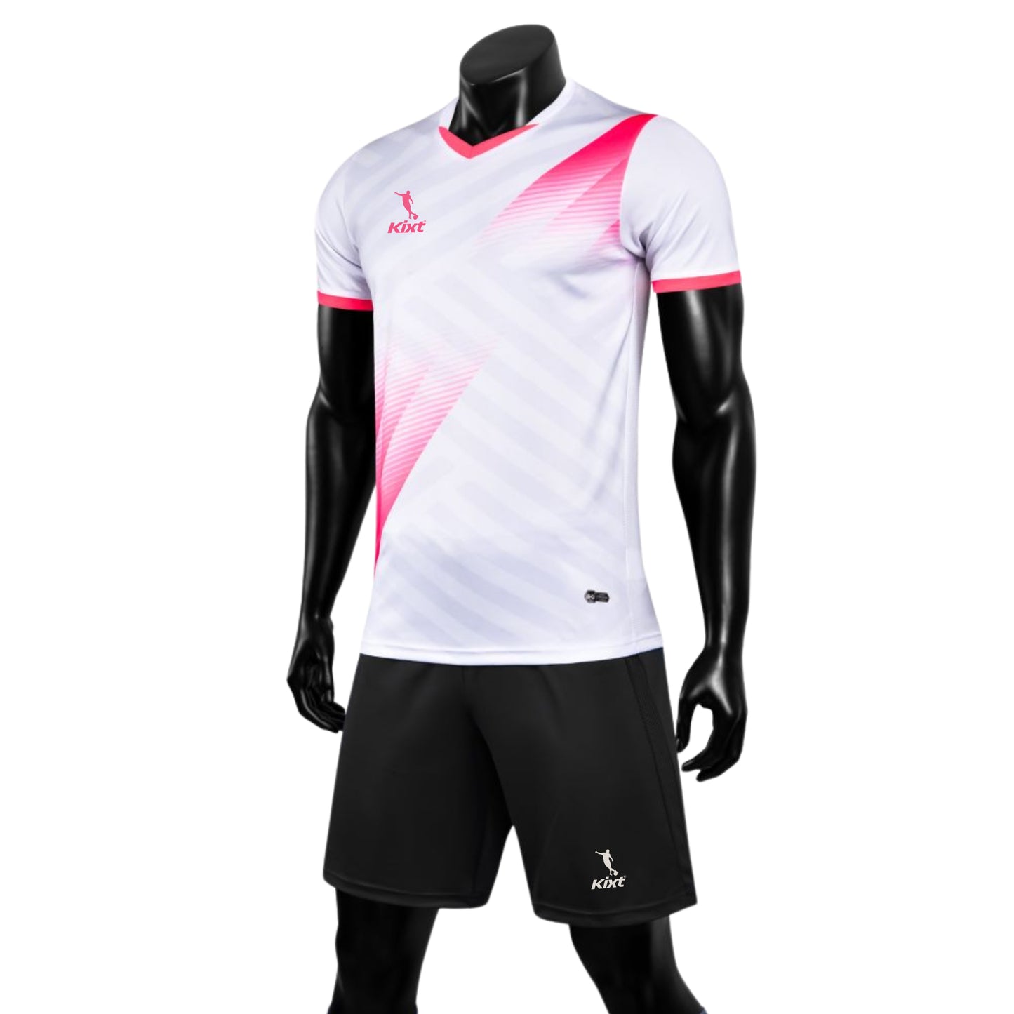 Kids Football Kits M8620 [WHITE/Pink] - Boys/Girls Football Kits (Jersey & Shorts)