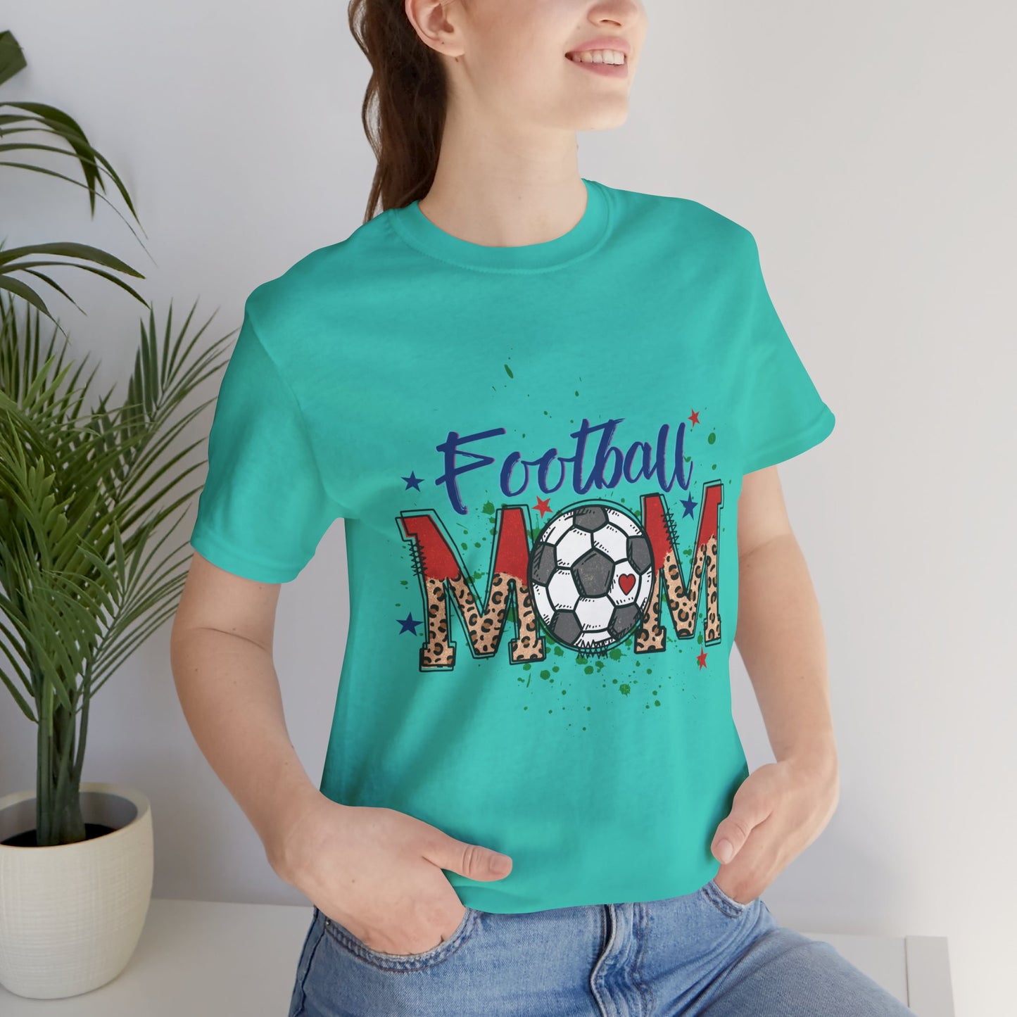 Kixt Short Sleeve Tee  - "Football Mum" Leopard