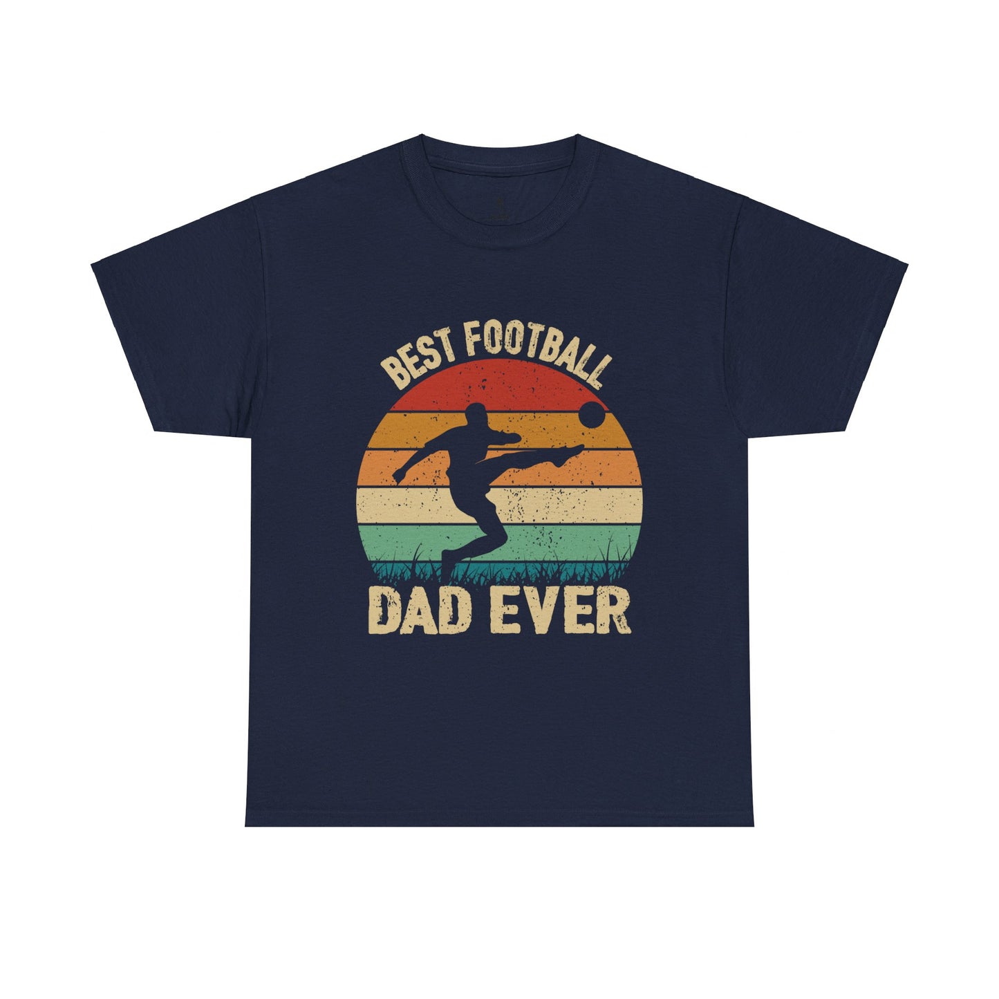 Kixt Heavy Cotton™ Tee - "Best Football Dad Ever" T-Shirt