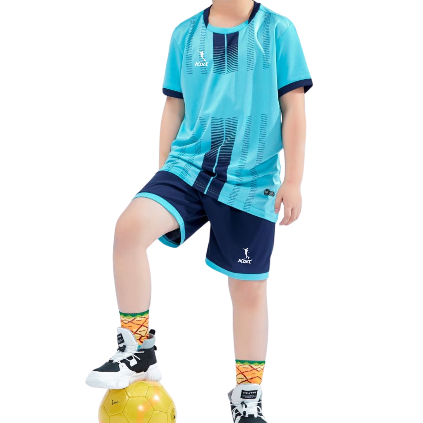 Kids Football Kits M8607 [BLUE] - Boys/Girls Football Kits (Jersey & Shorts)