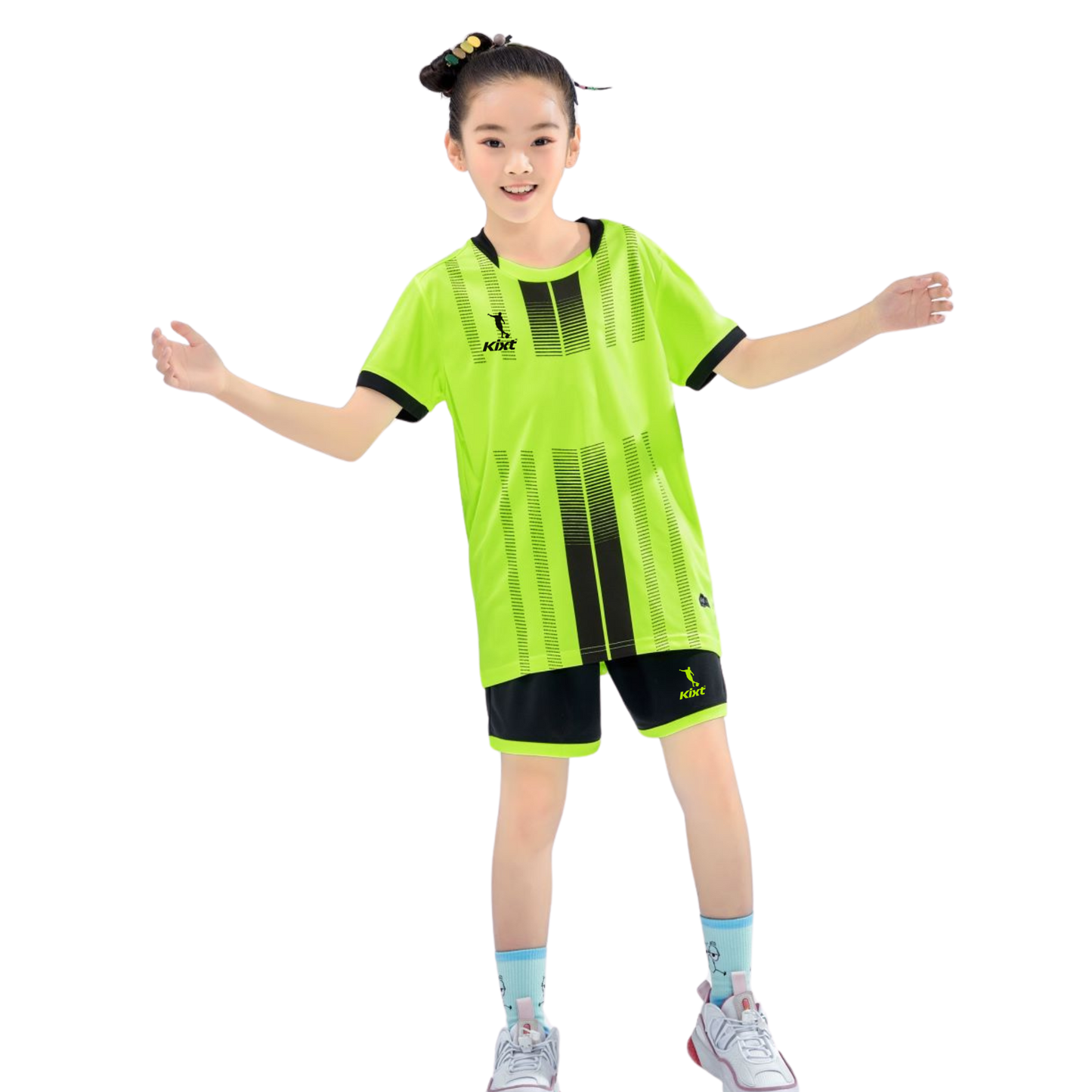 Kids Football Kits M8607 [GREEN] - Boys/Girls Football Kits (Jersey & Shorts)