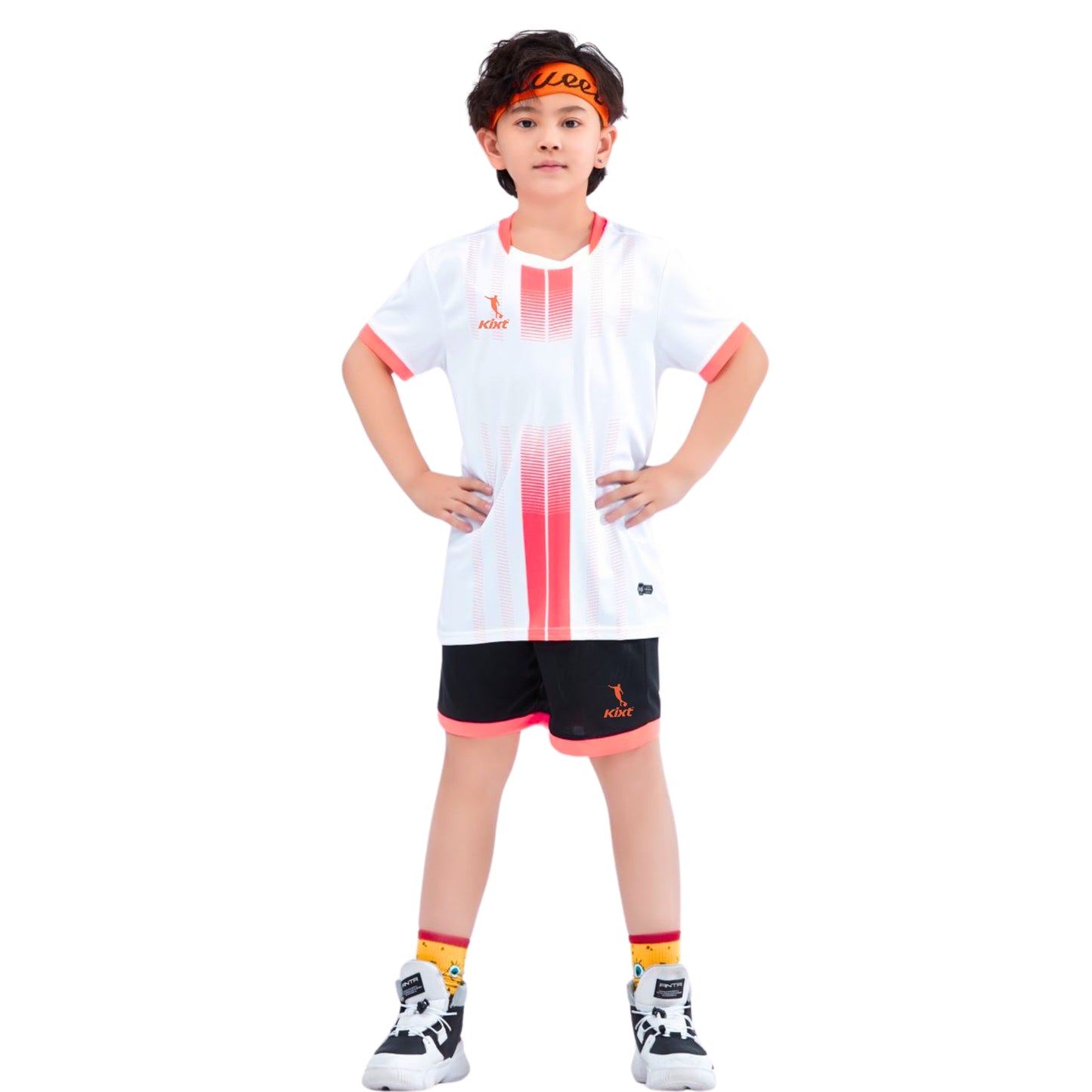 Kids Football Kits M8607 [WHITE] - Boys/Girls Football Kits (Jersey & Shorts)