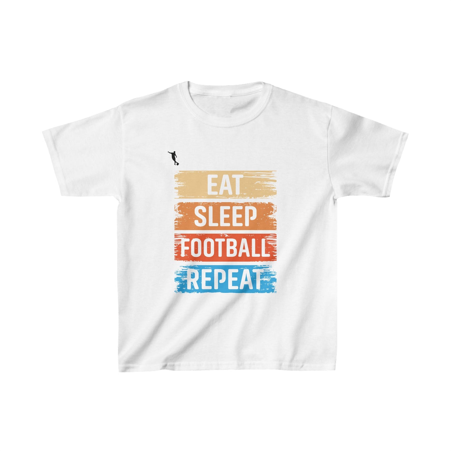 Kixt Kids T-Shirt - "Eat Sleep Football Repeat" - Heavy Cotton™ Tee