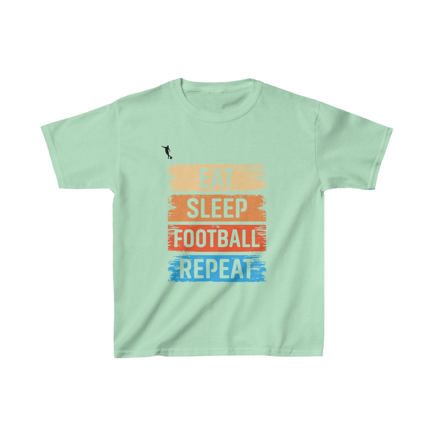 Kixt Kids T-Shirt - "Eat Sleep Football Repeat" - Heavy Cotton™ Tee