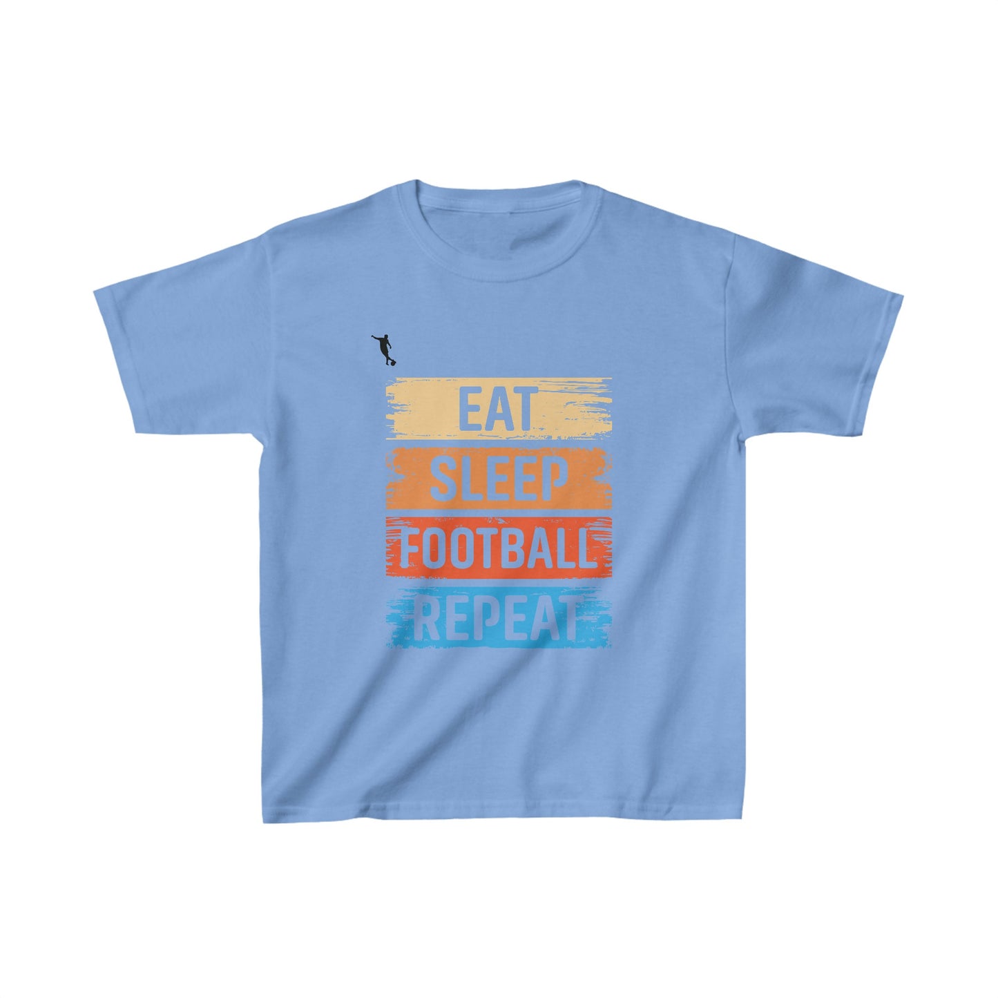 Kixt Kids T-Shirt - "Eat Sleep Football Repeat" - Heavy Cotton™ Tee