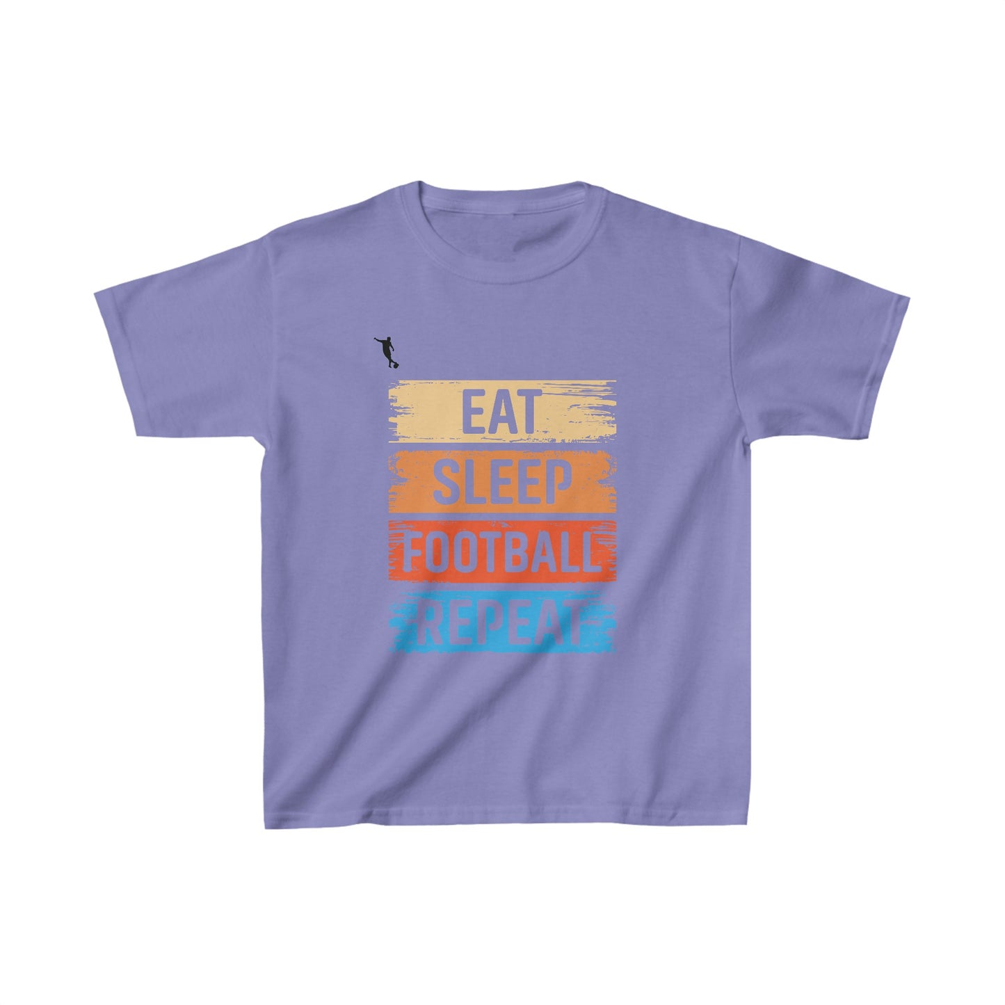 Kixt Kids T-Shirt - "Eat Sleep Football Repeat" - Heavy Cotton™ Tee