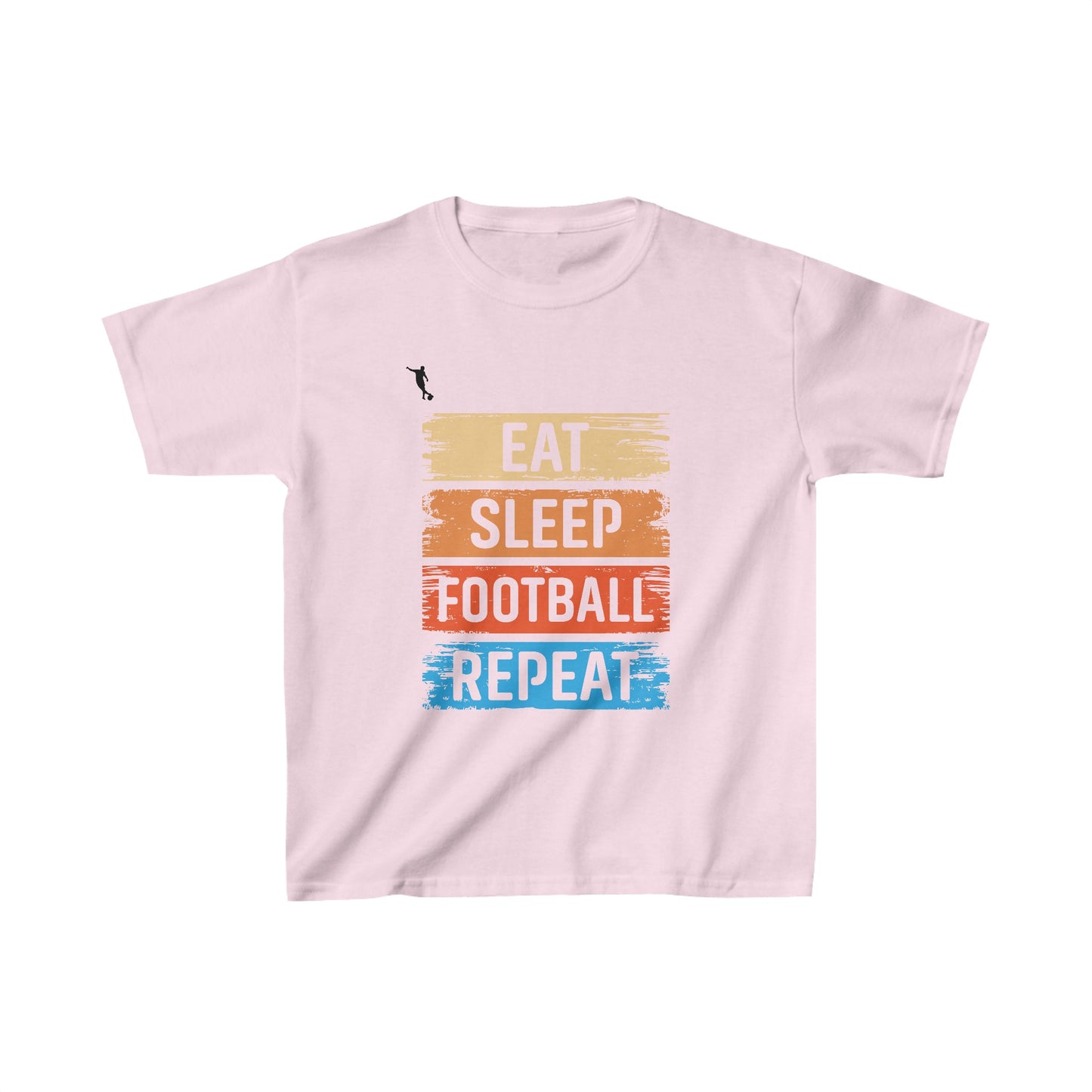 Kixt Kids T-Shirt - "Eat Sleep Football Repeat" - Heavy Cotton™ Tee