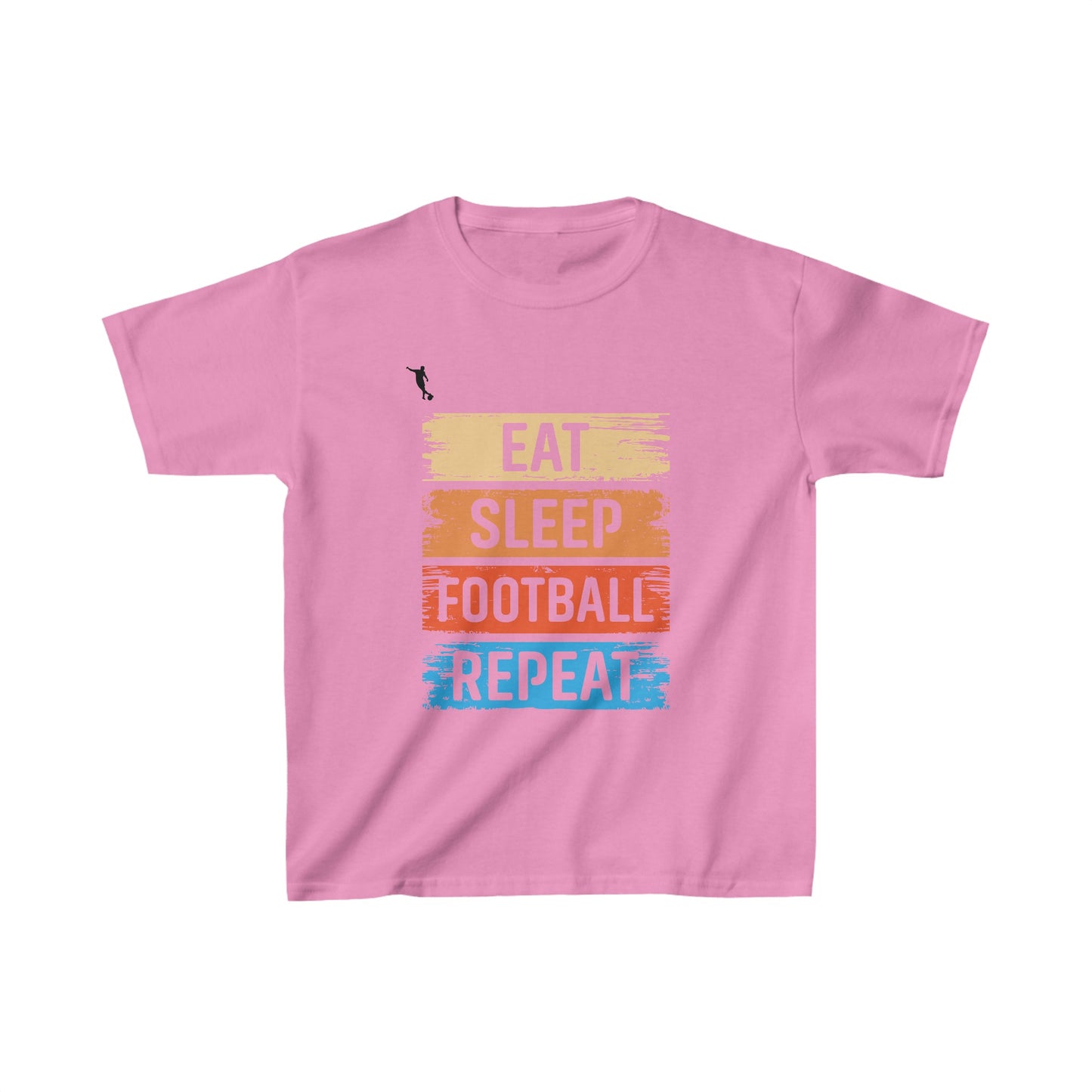 Kixt Kids T-Shirt - "Eat Sleep Football Repeat" - Heavy Cotton™ Tee