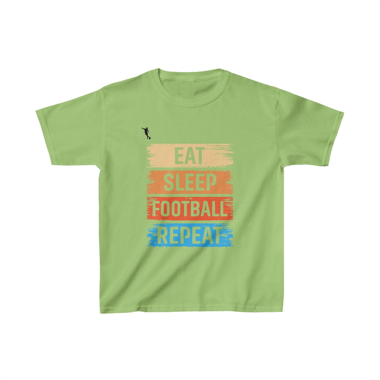 Kixt Kids T-Shirt - "Eat Sleep Football Repeat" - Heavy Cotton™ Tee