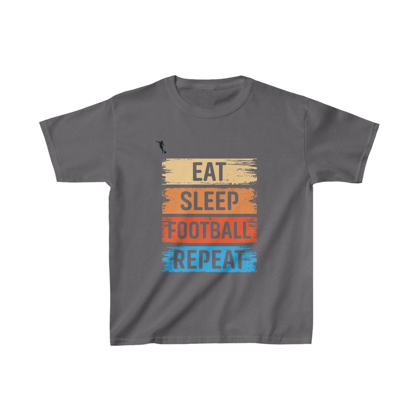 Kixt Kids T-Shirt - "Eat Sleep Football Repeat" - Heavy Cotton™ Tee